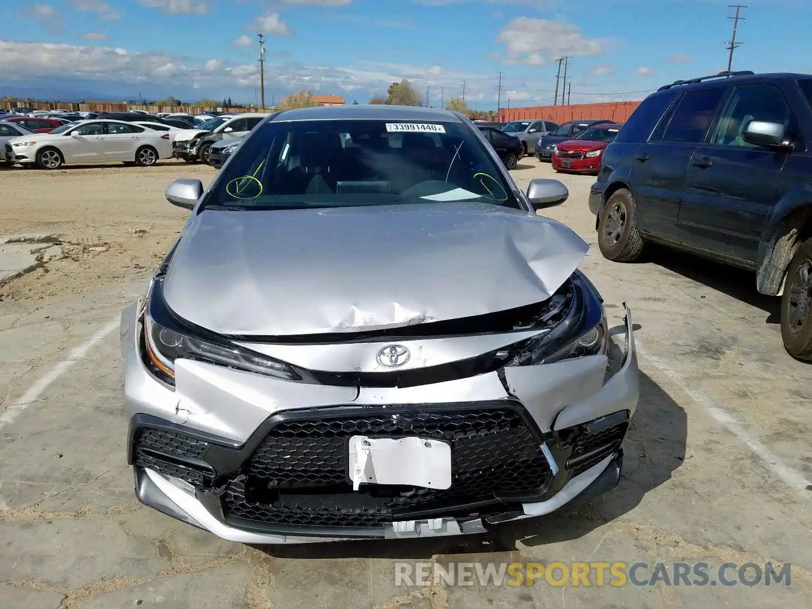 9 Photograph of a damaged car JTDS4RCE1LJ025061 TOYOTA COROLLA 2020