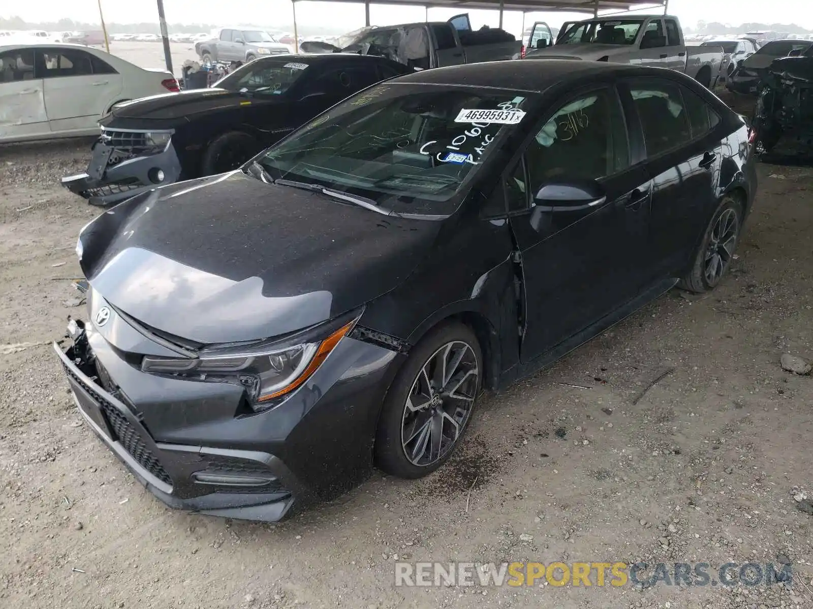 2 Photograph of a damaged car JTDS4RCE1LJ027196 TOYOTA COROLLA 2020