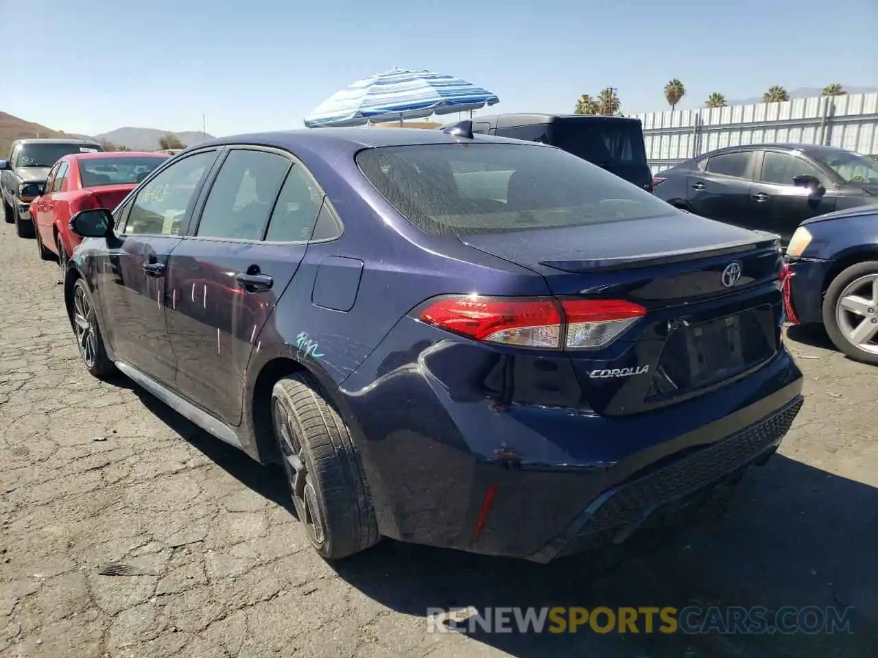 3 Photograph of a damaged car JTDS4RCE1LJ028008 TOYOTA COROLLA 2020