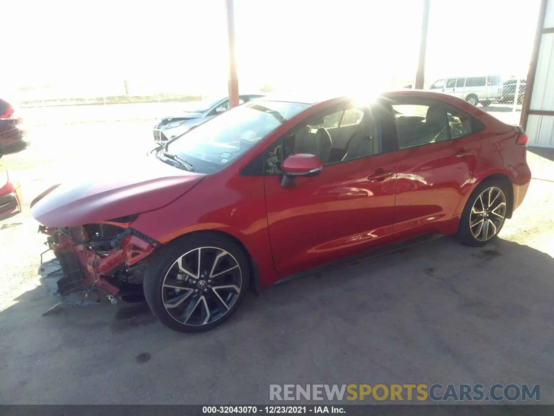 2 Photograph of a damaged car JTDS4RCE1LJ029143 TOYOTA COROLLA 2020