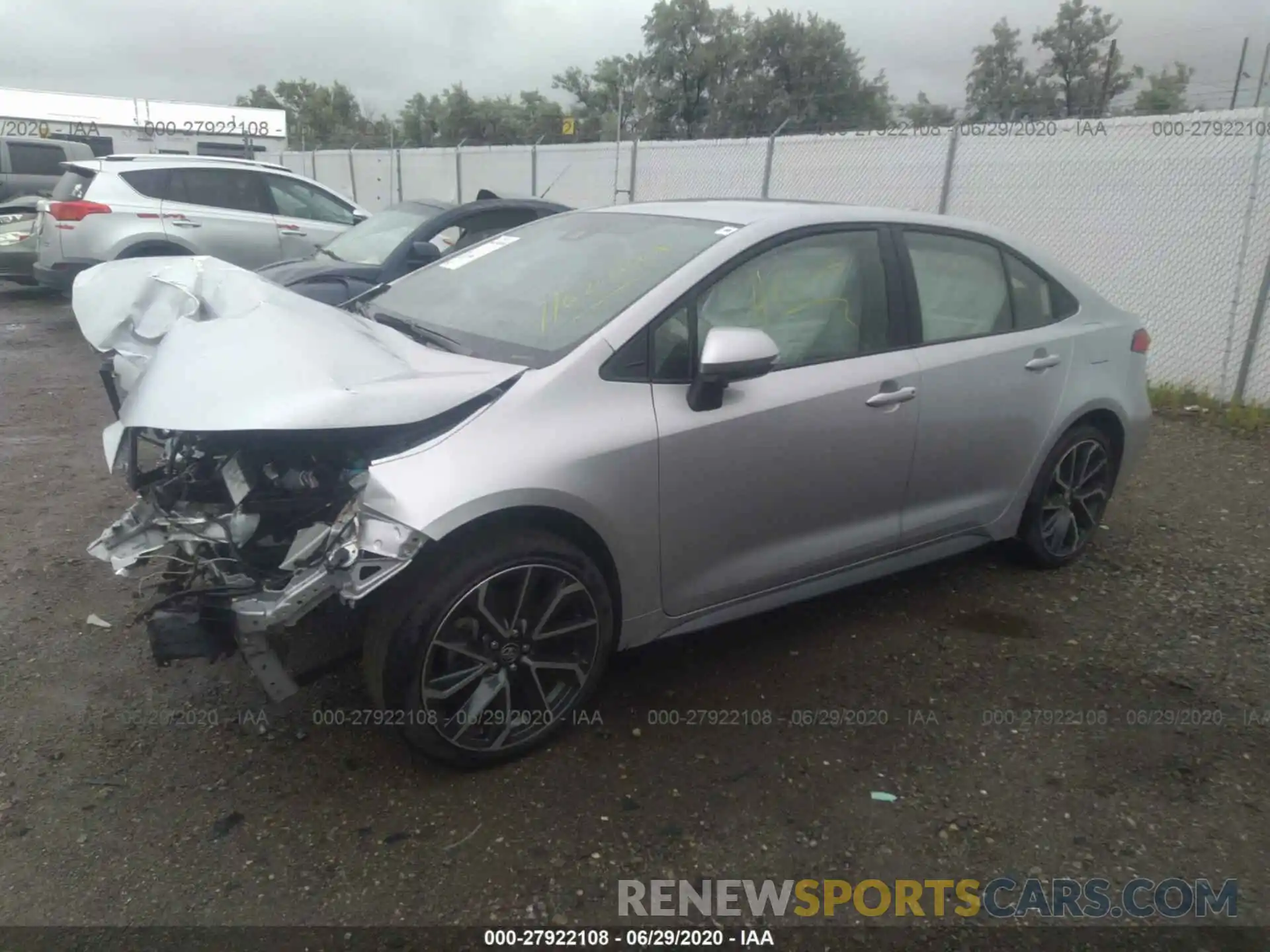 2 Photograph of a damaged car JTDS4RCE1LJ029515 TOYOTA COROLLA 2020