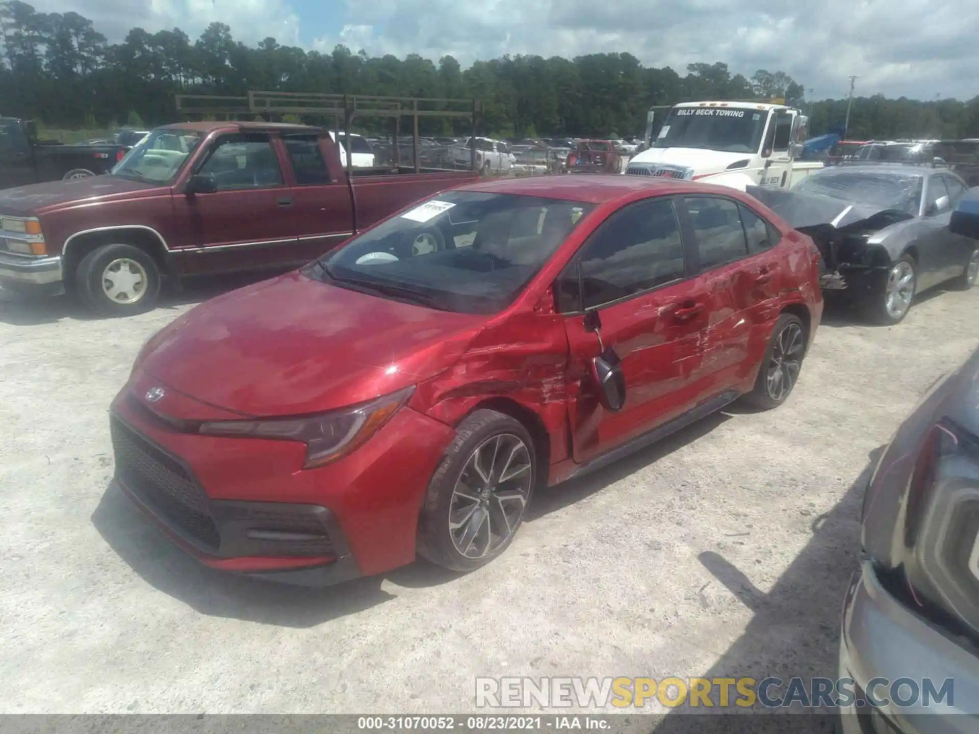 2 Photograph of a damaged car JTDS4RCE1LJ031880 TOYOTA COROLLA 2020