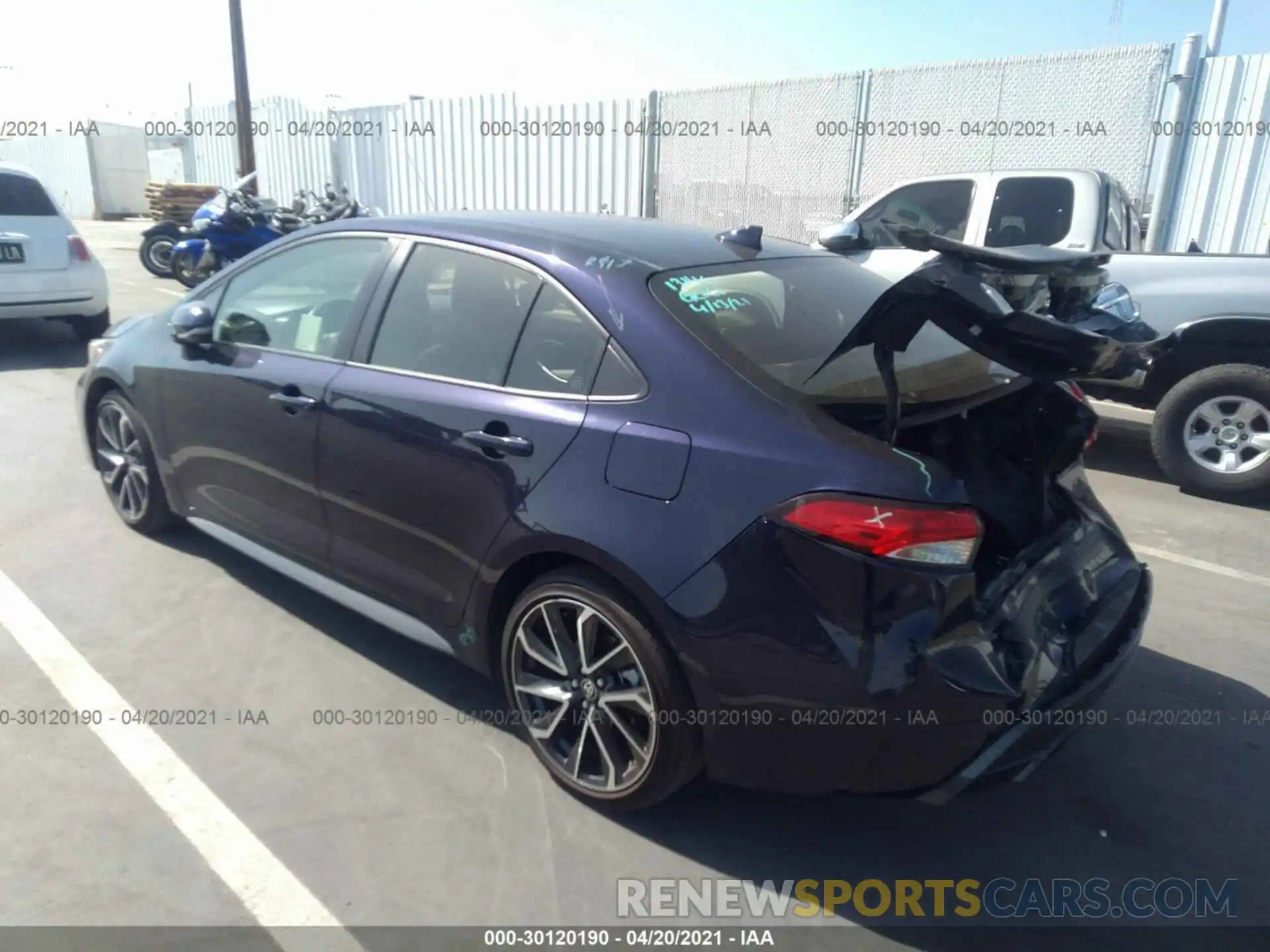 3 Photograph of a damaged car JTDS4RCE1LJ032110 TOYOTA COROLLA 2020