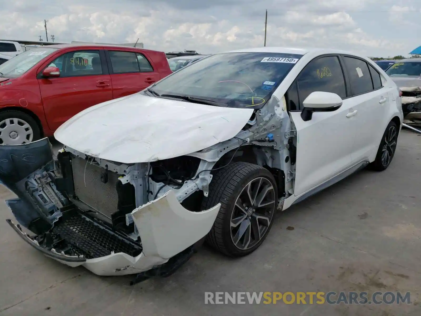 2 Photograph of a damaged car JTDS4RCE1LJ036125 TOYOTA COROLLA 2020