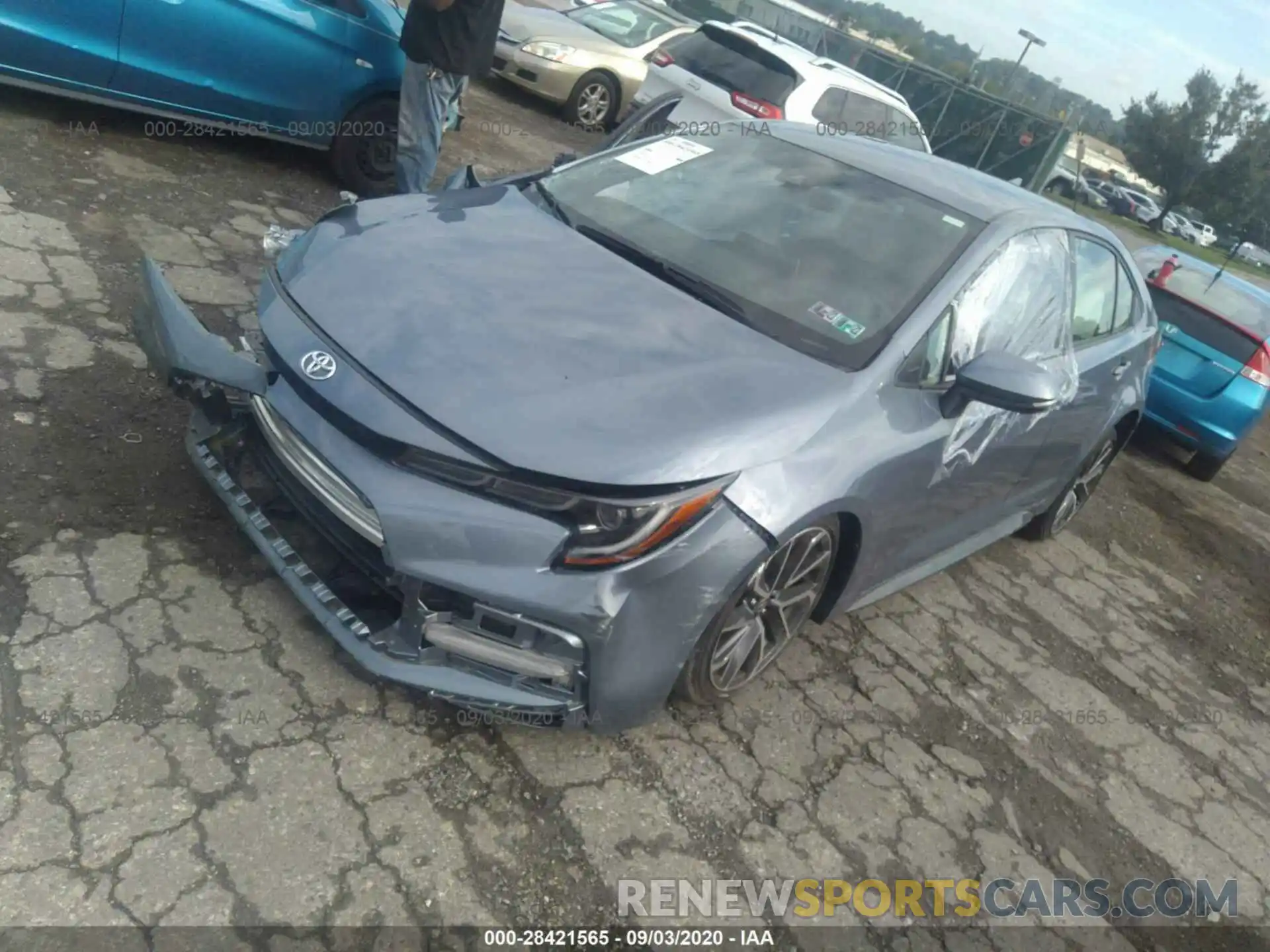 2 Photograph of a damaged car JTDS4RCE1LJ038764 TOYOTA COROLLA 2020