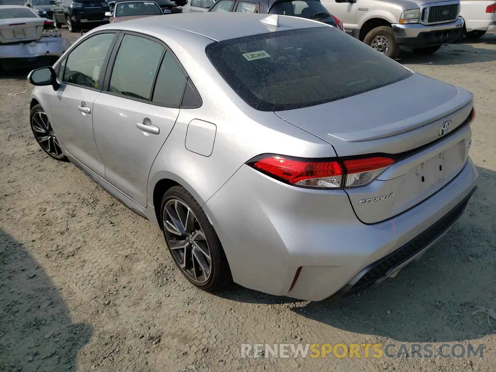 3 Photograph of a damaged car JTDS4RCE1LJ040434 TOYOTA COROLLA 2020