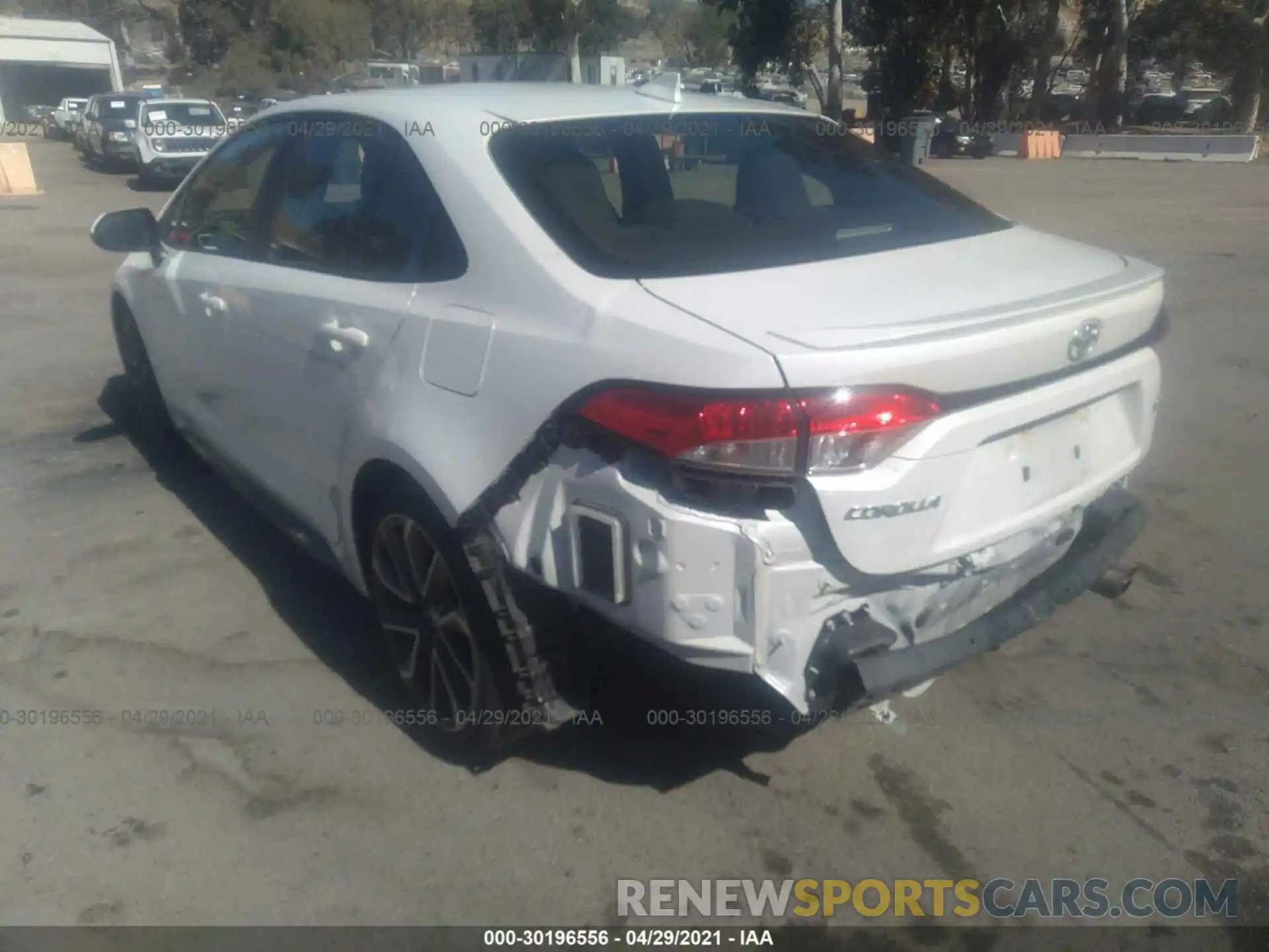 3 Photograph of a damaged car JTDS4RCE1LJ040885 TOYOTA COROLLA 2020