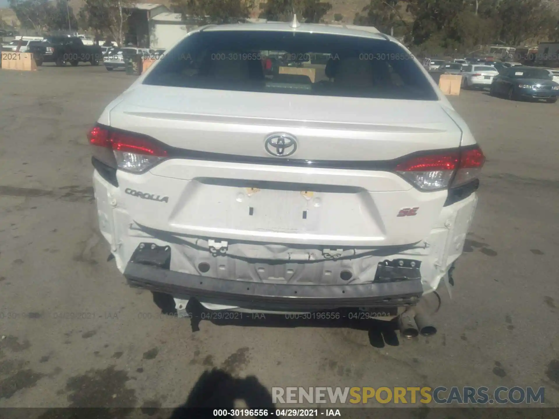 6 Photograph of a damaged car JTDS4RCE1LJ040885 TOYOTA COROLLA 2020