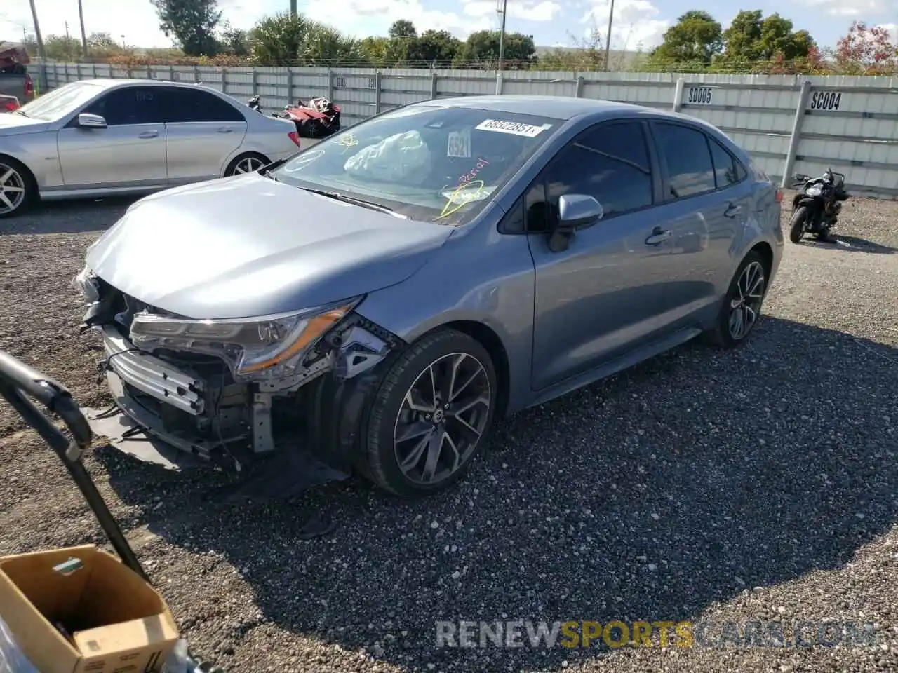 2 Photograph of a damaged car JTDS4RCE1LJ045861 TOYOTA COROLLA 2020