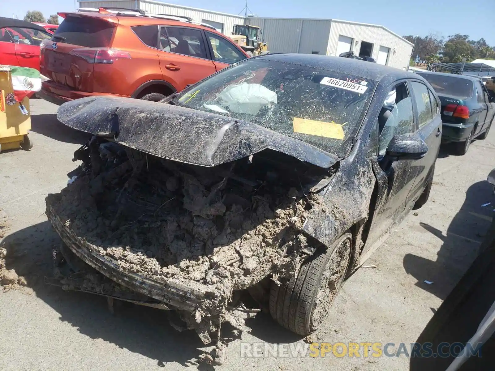 2 Photograph of a damaged car JTDS4RCE1LJ047609 TOYOTA COROLLA 2020