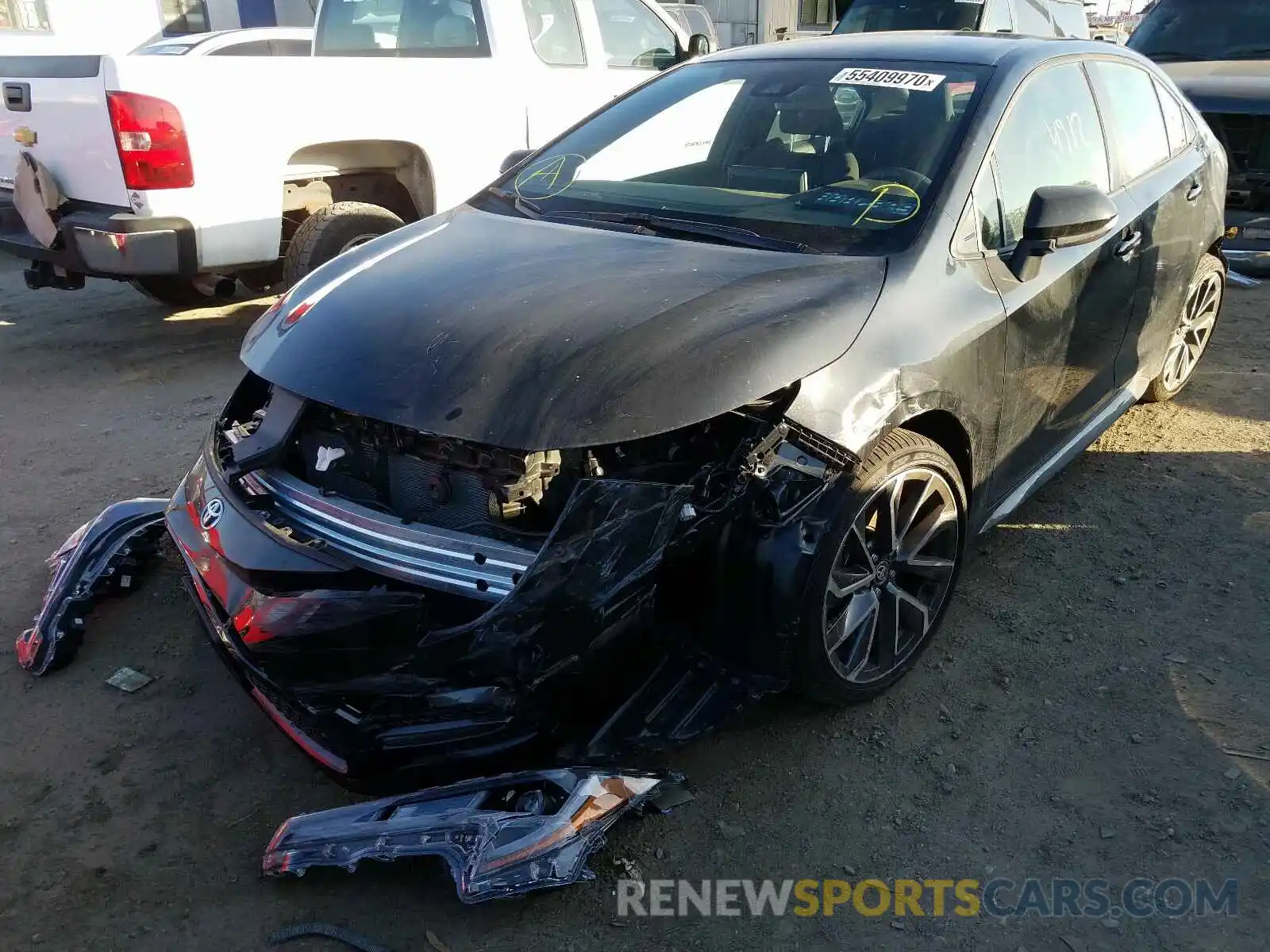 2 Photograph of a damaged car JTDS4RCE1LJ051451 TOYOTA COROLLA 2020