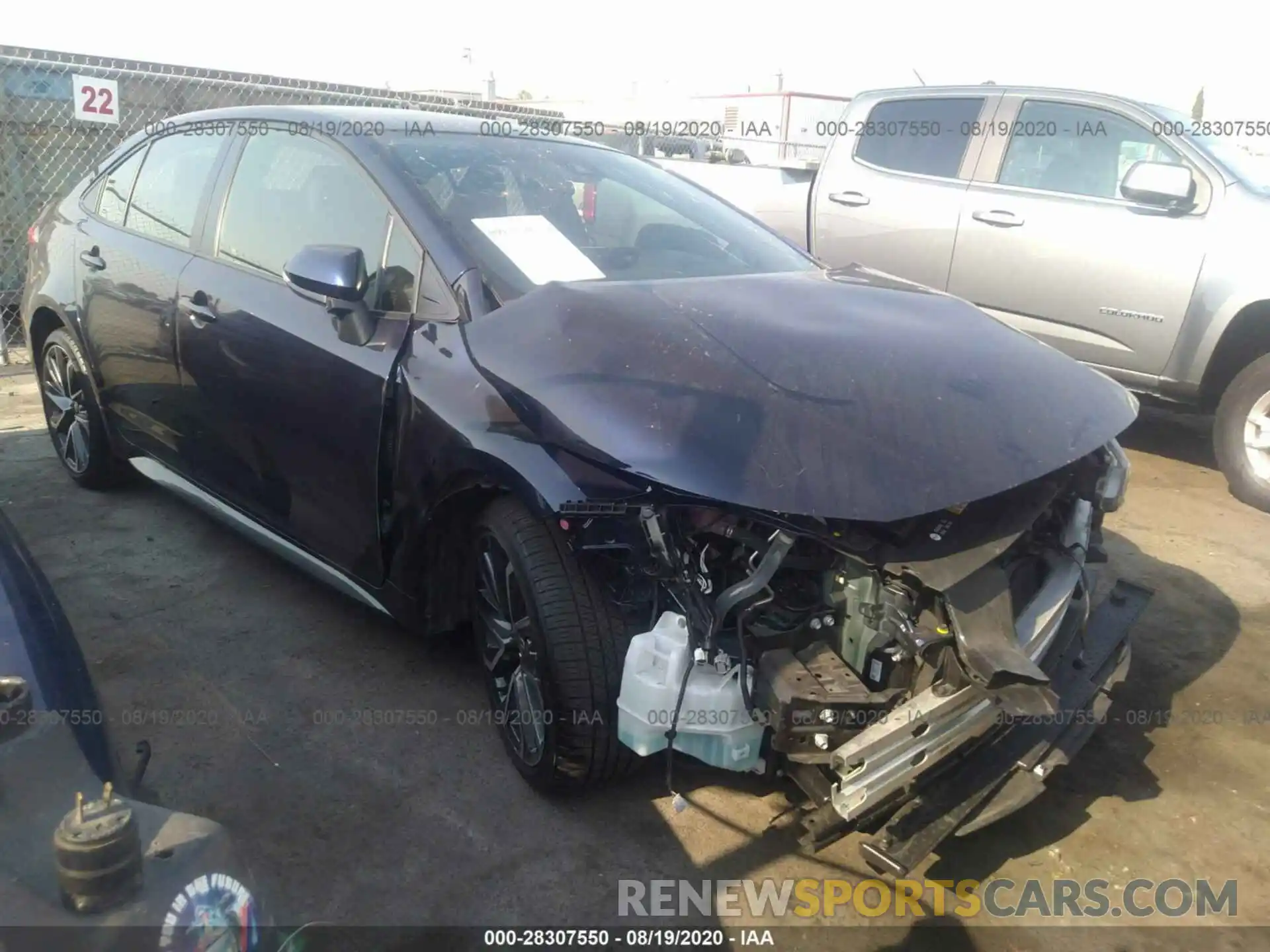 1 Photograph of a damaged car JTDS4RCE2LJ000962 TOYOTA COROLLA 2020