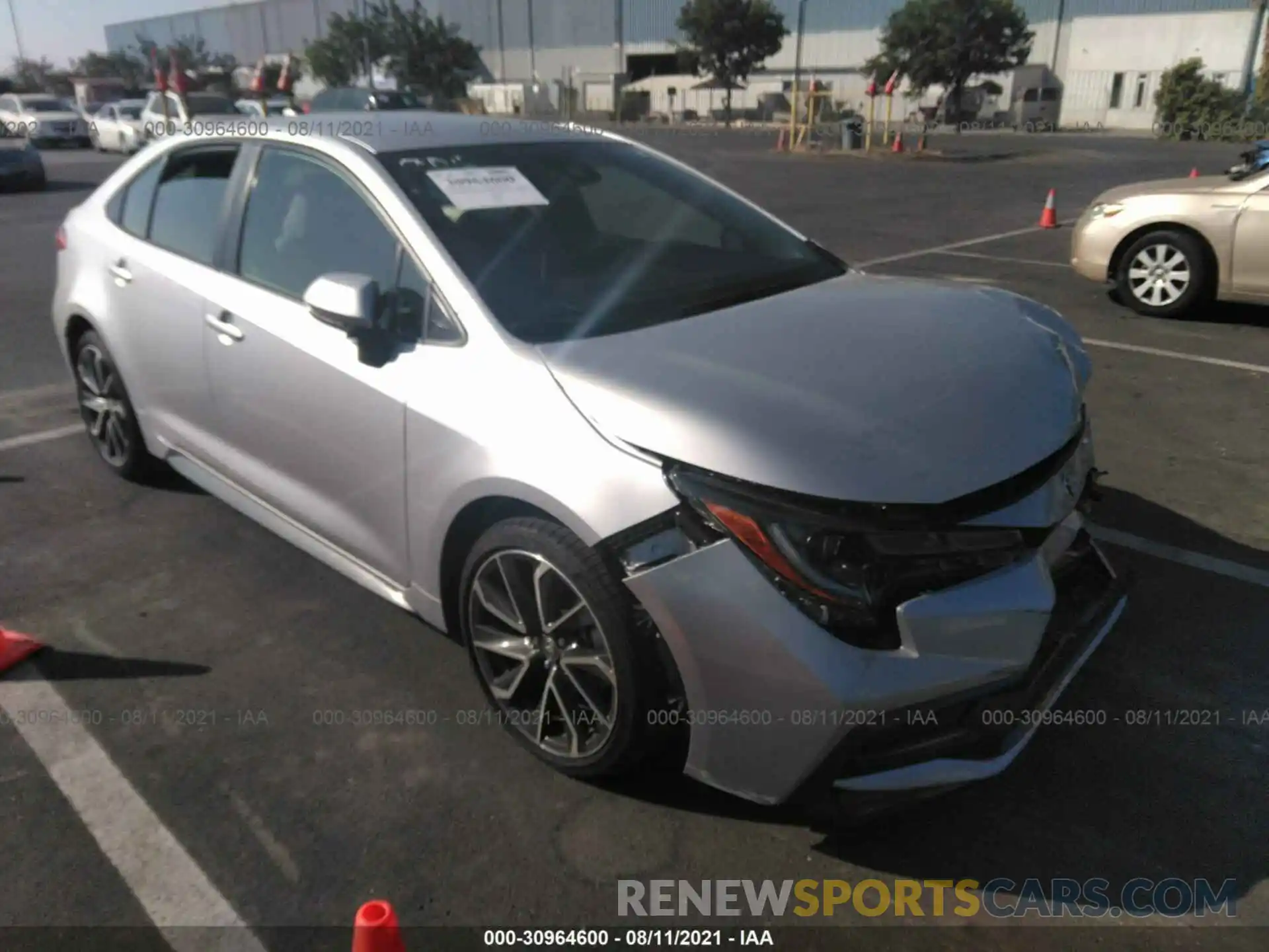 1 Photograph of a damaged car JTDS4RCE2LJ007376 TOYOTA COROLLA 2020