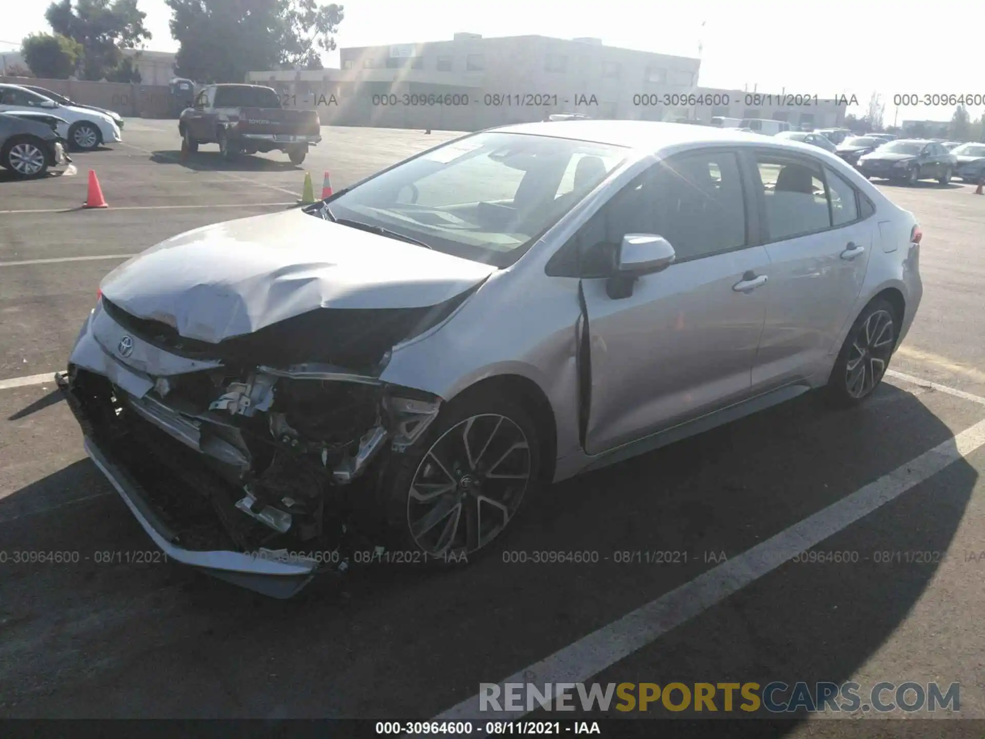 2 Photograph of a damaged car JTDS4RCE2LJ007376 TOYOTA COROLLA 2020