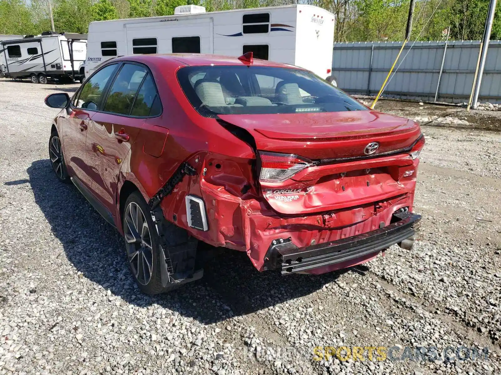 3 Photograph of a damaged car JTDS4RCE2LJ010360 TOYOTA COROLLA 2020