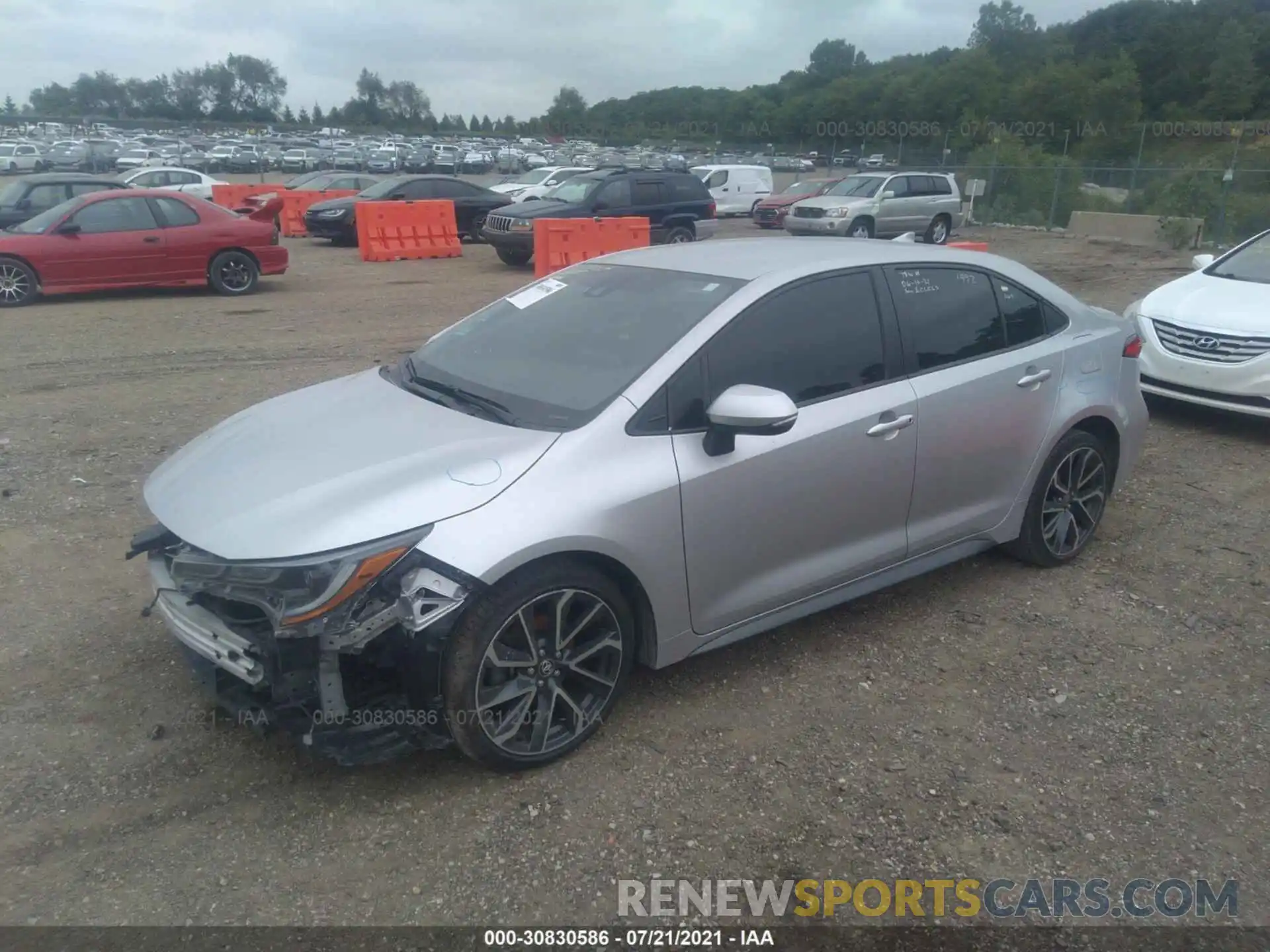 2 Photograph of a damaged car JTDS4RCE2LJ011492 TOYOTA COROLLA 2020