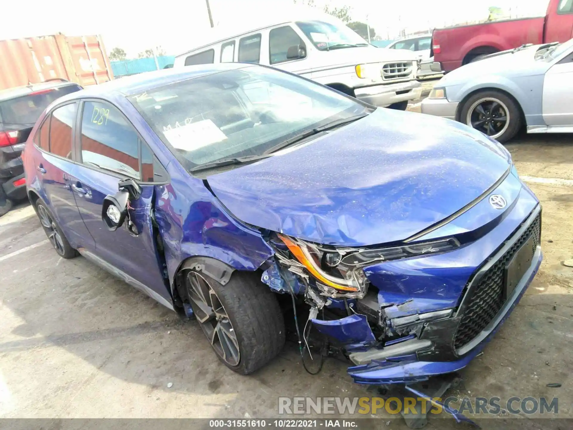 1 Photograph of a damaged car JTDS4RCE2LJ015736 TOYOTA COROLLA 2020