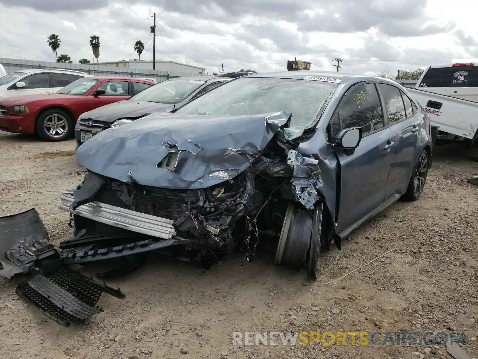 2 Photograph of a damaged car JTDS4RCE2LJ016031 TOYOTA COROLLA 2020