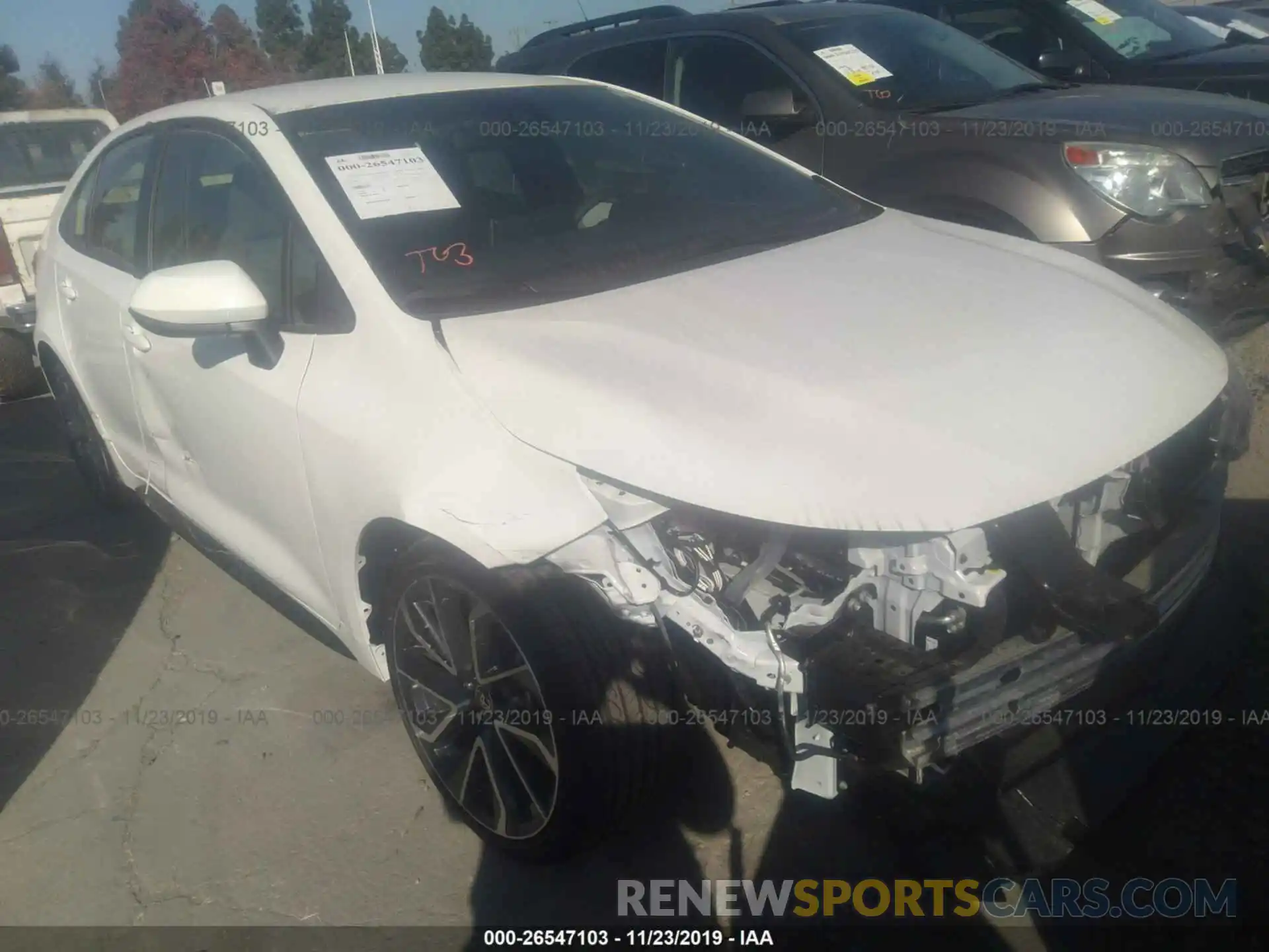 1 Photograph of a damaged car JTDS4RCE2LJ019172 TOYOTA COROLLA 2020