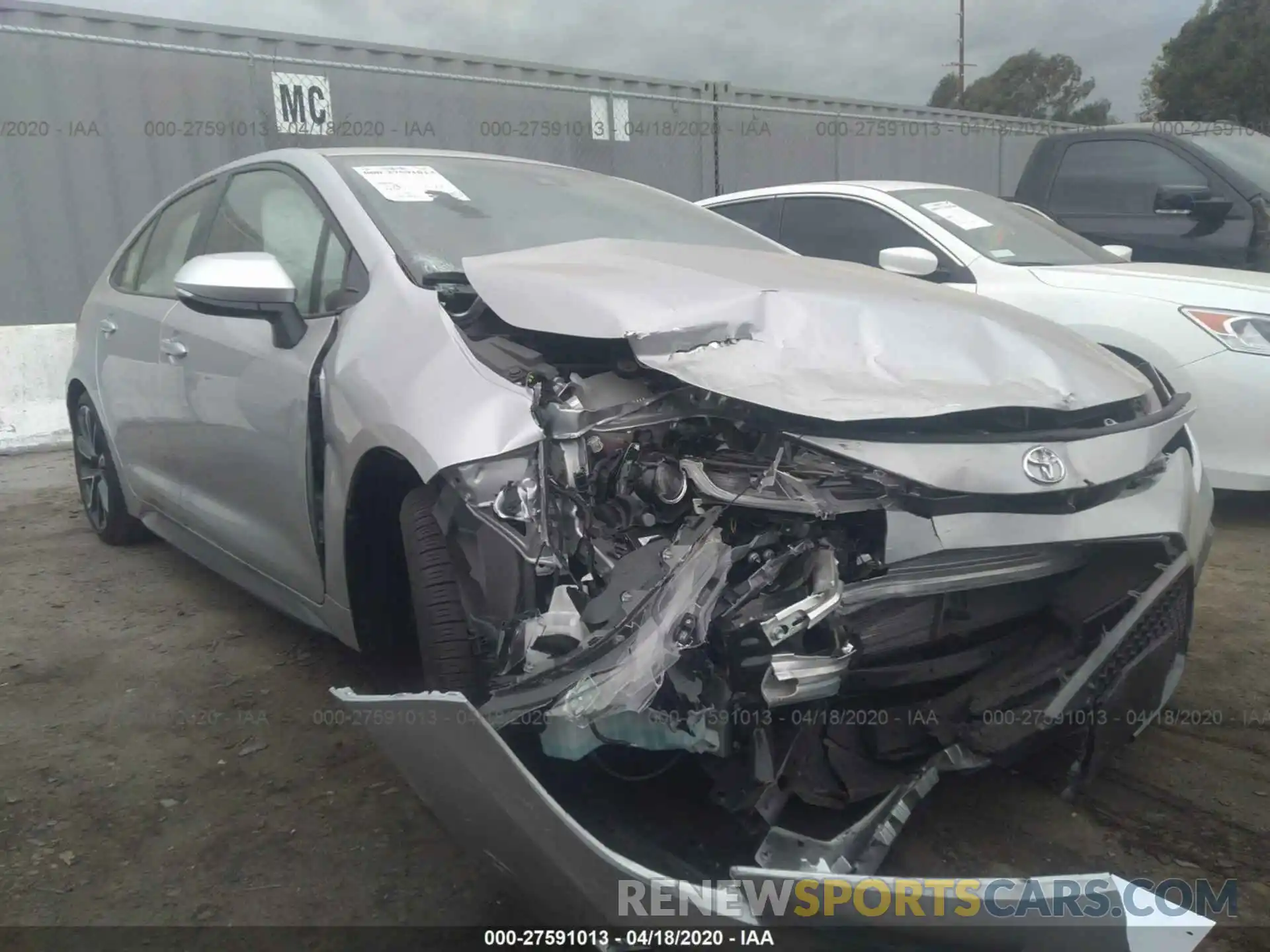 1 Photograph of a damaged car JTDS4RCE2LJ019723 TOYOTA COROLLA 2020