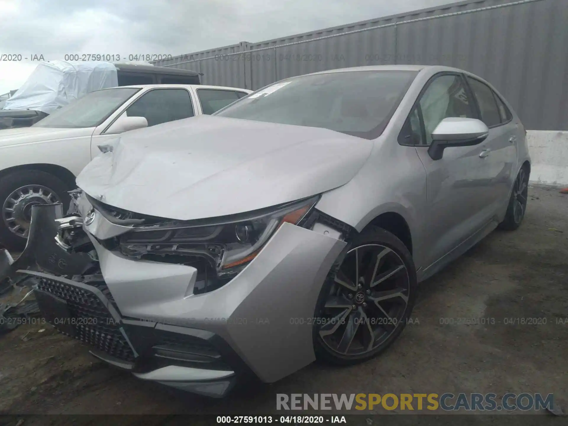 2 Photograph of a damaged car JTDS4RCE2LJ019723 TOYOTA COROLLA 2020