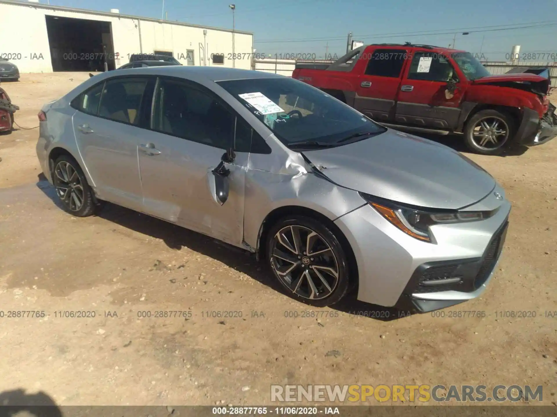 1 Photograph of a damaged car JTDS4RCE2LJ021634 TOYOTA COROLLA 2020