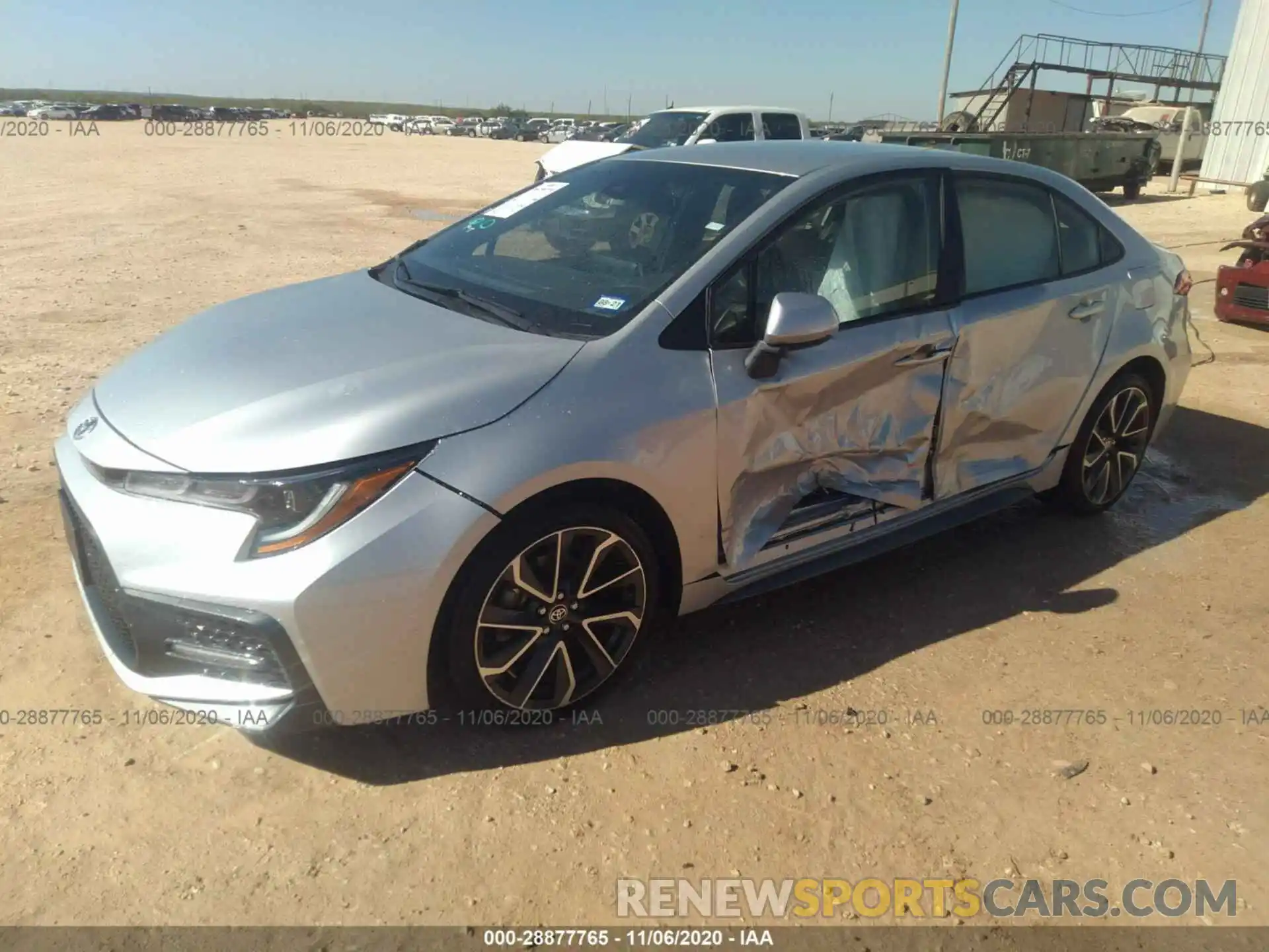 2 Photograph of a damaged car JTDS4RCE2LJ021634 TOYOTA COROLLA 2020