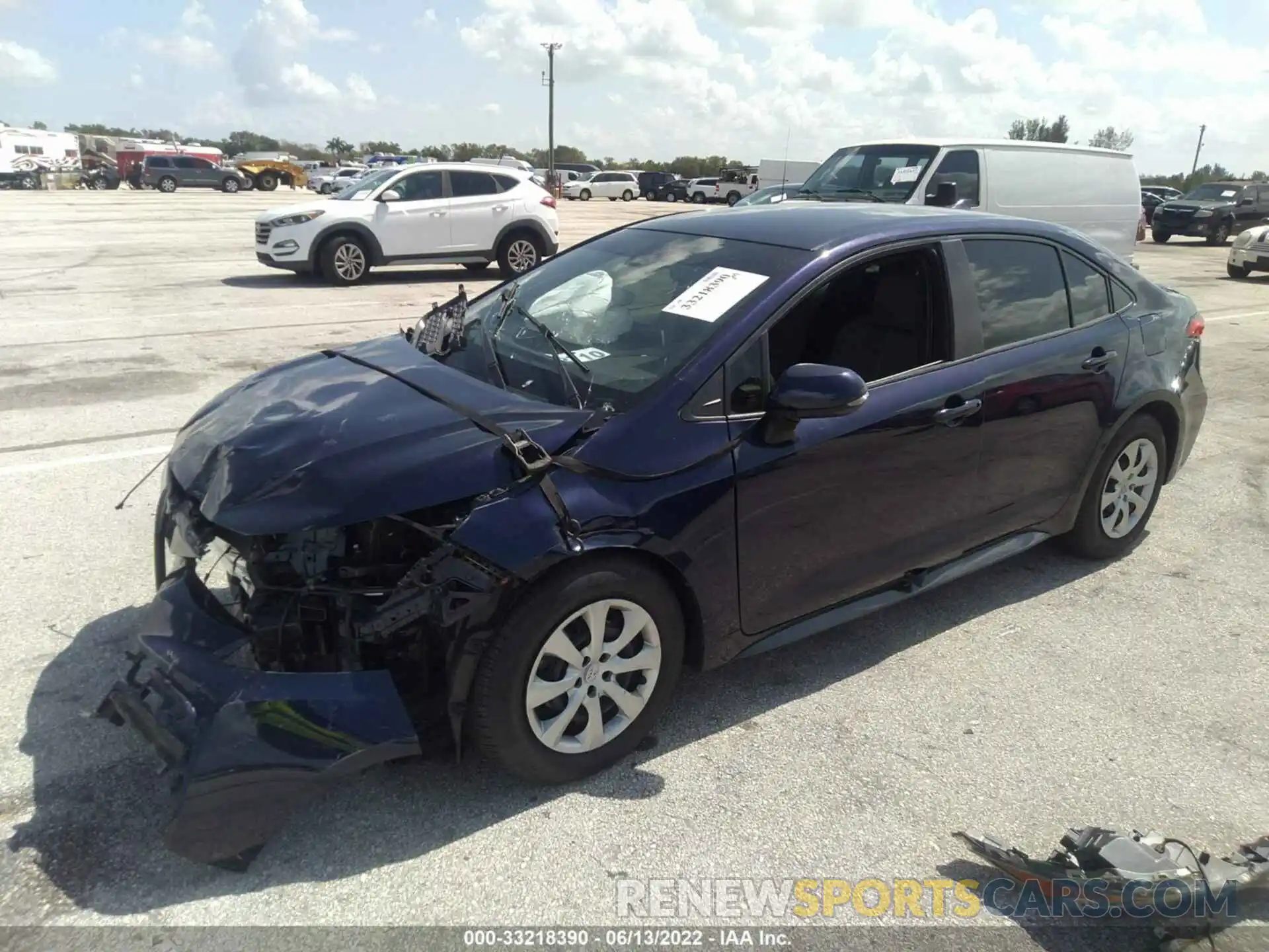 2 Photograph of a damaged car JTDS4RCE2LJ021780 TOYOTA COROLLA 2020