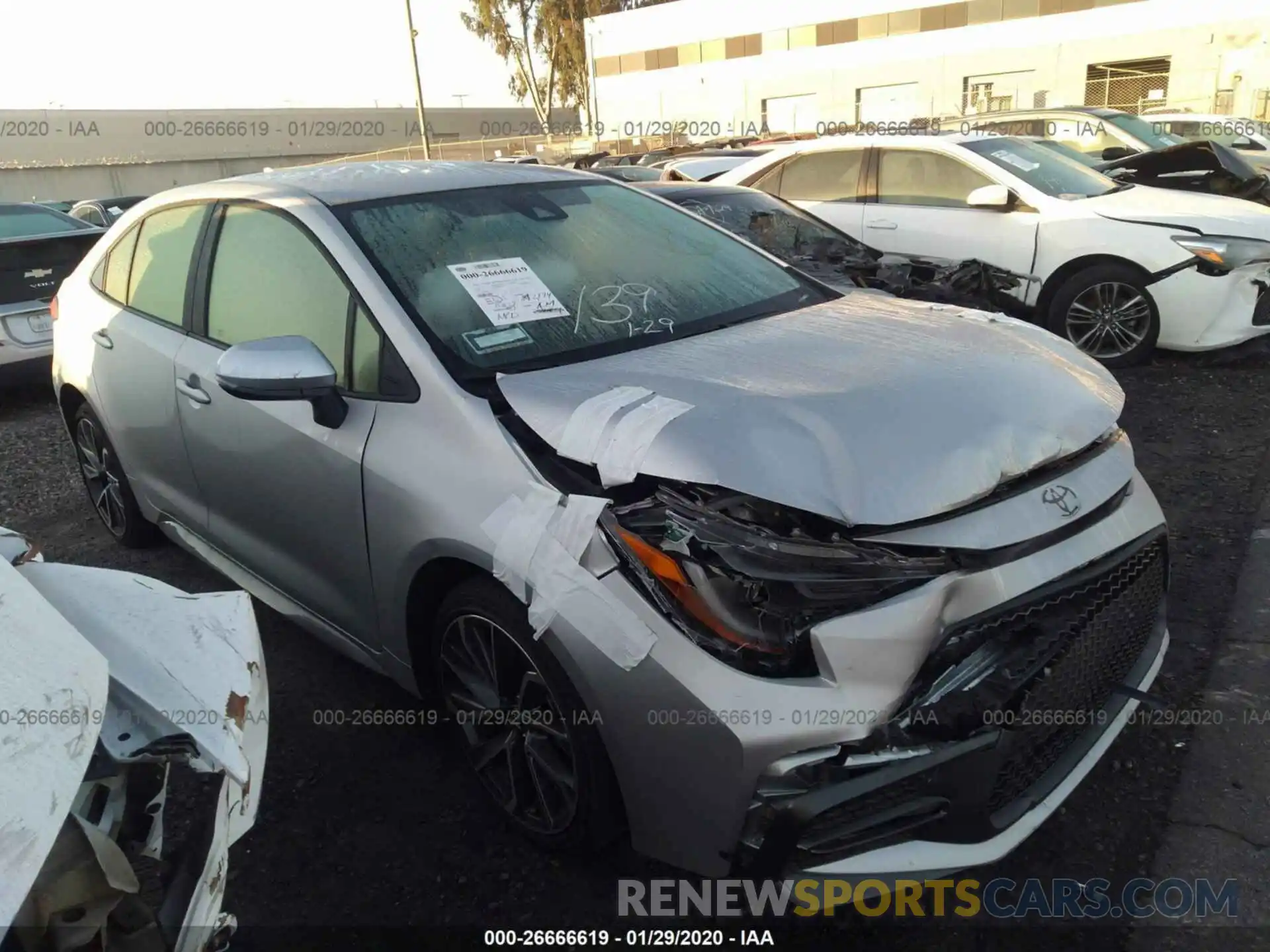 1 Photograph of a damaged car JTDS4RCE2LJ021813 TOYOTA COROLLA 2020