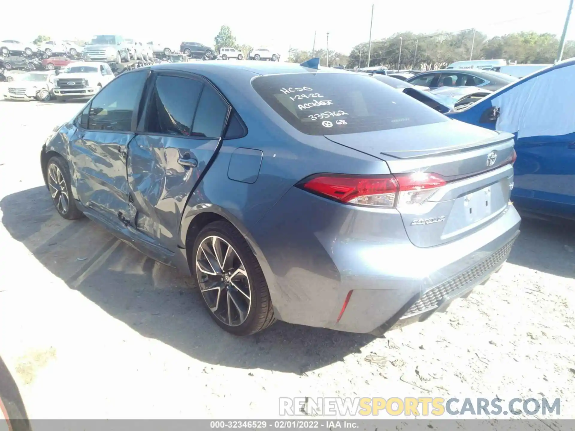 3 Photograph of a damaged car JTDS4RCE2LJ022797 TOYOTA COROLLA 2020