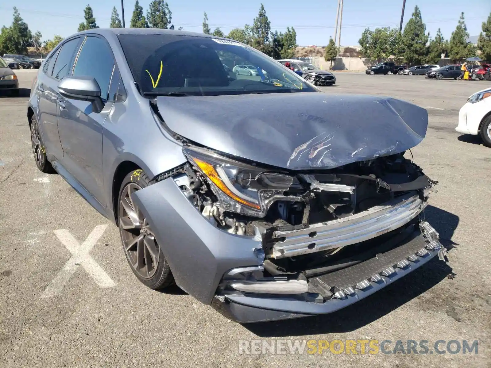 1 Photograph of a damaged car JTDS4RCE2LJ027076 TOYOTA COROLLA 2020