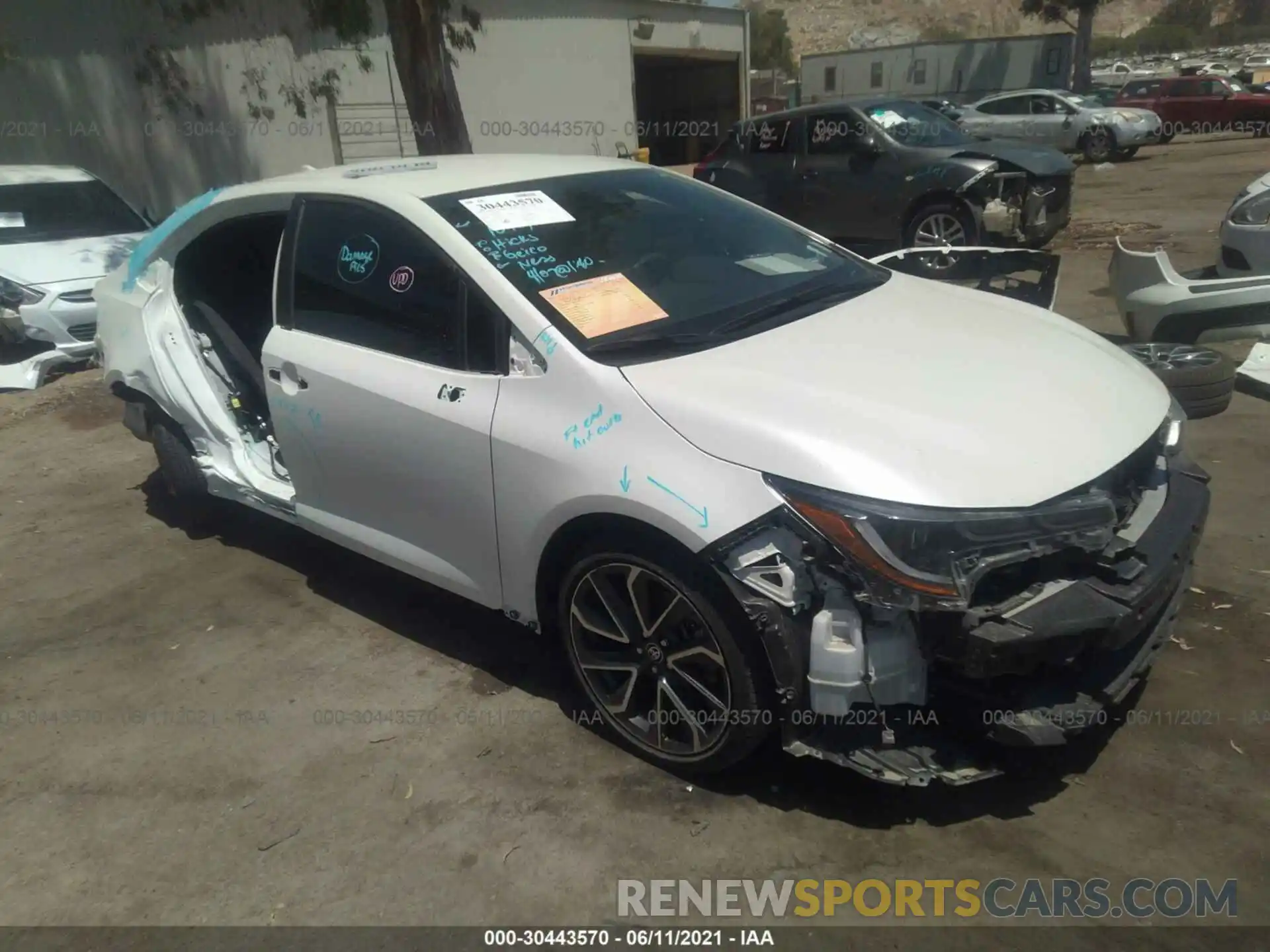 1 Photograph of a damaged car JTDS4RCE2LJ030611 TOYOTA COROLLA 2020