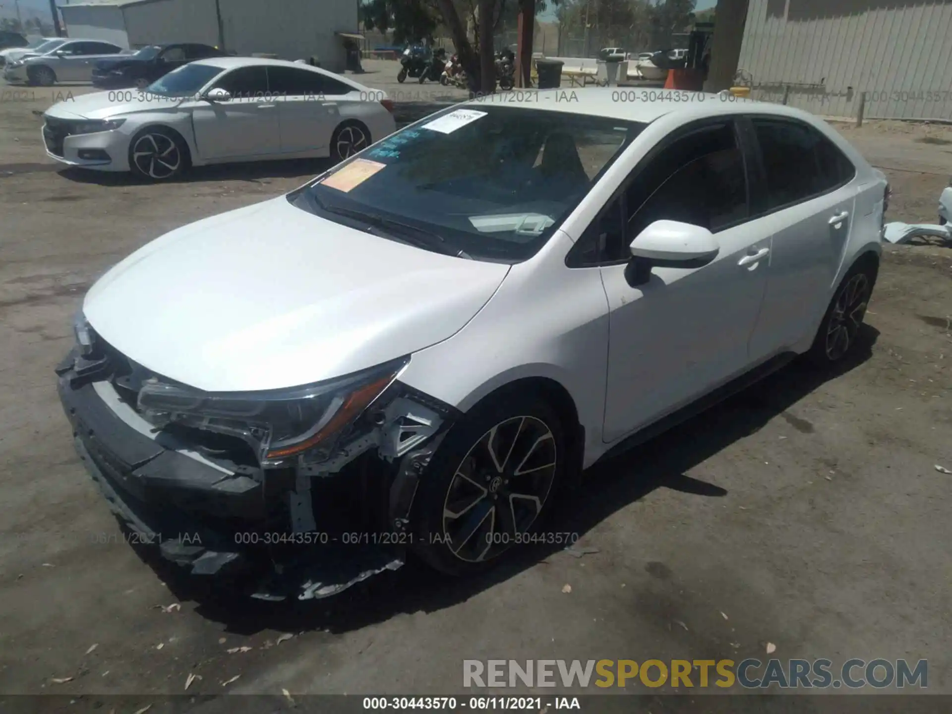 2 Photograph of a damaged car JTDS4RCE2LJ030611 TOYOTA COROLLA 2020