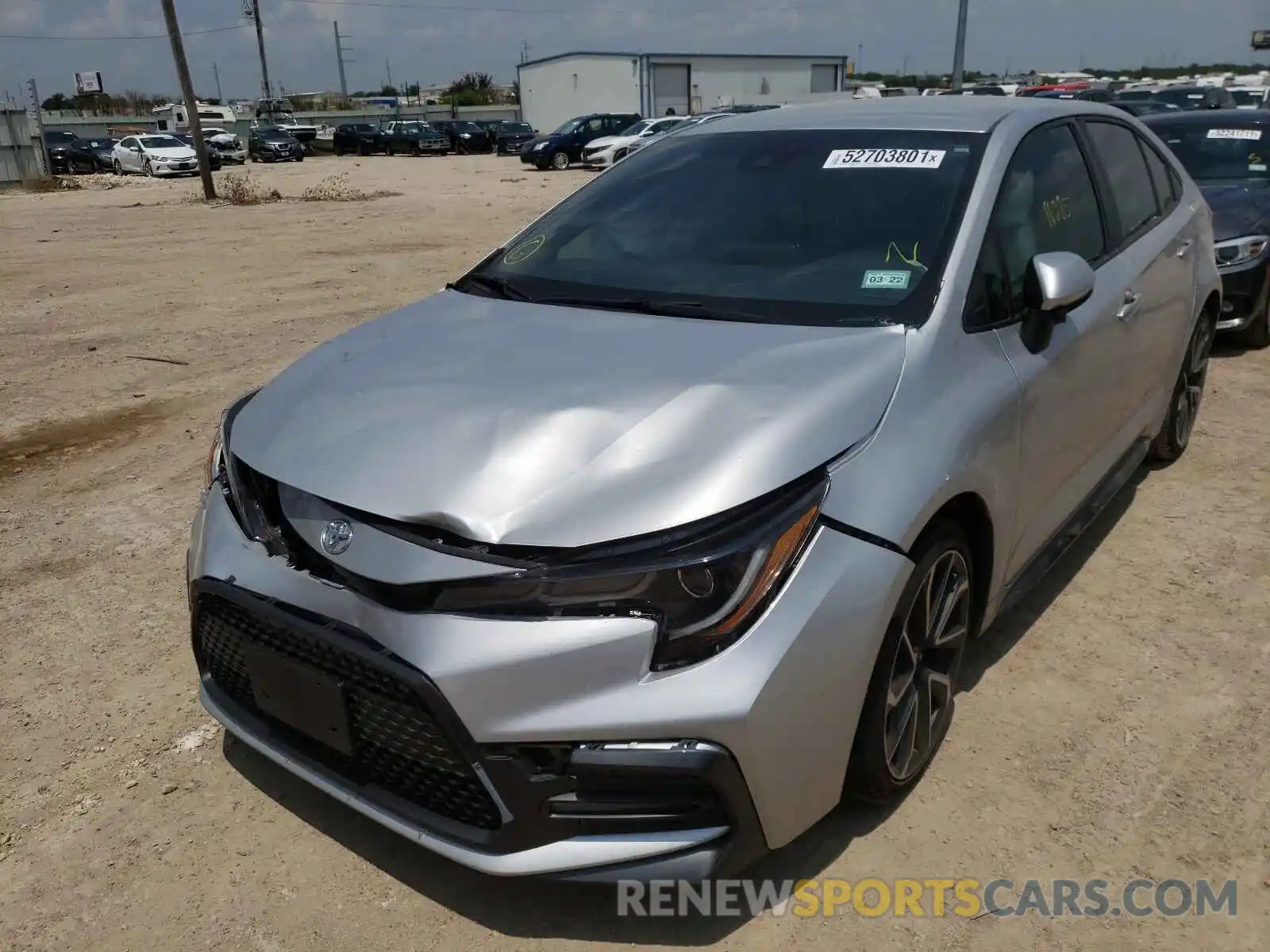 2 Photograph of a damaged car JTDS4RCE2LJ030902 TOYOTA COROLLA 2020