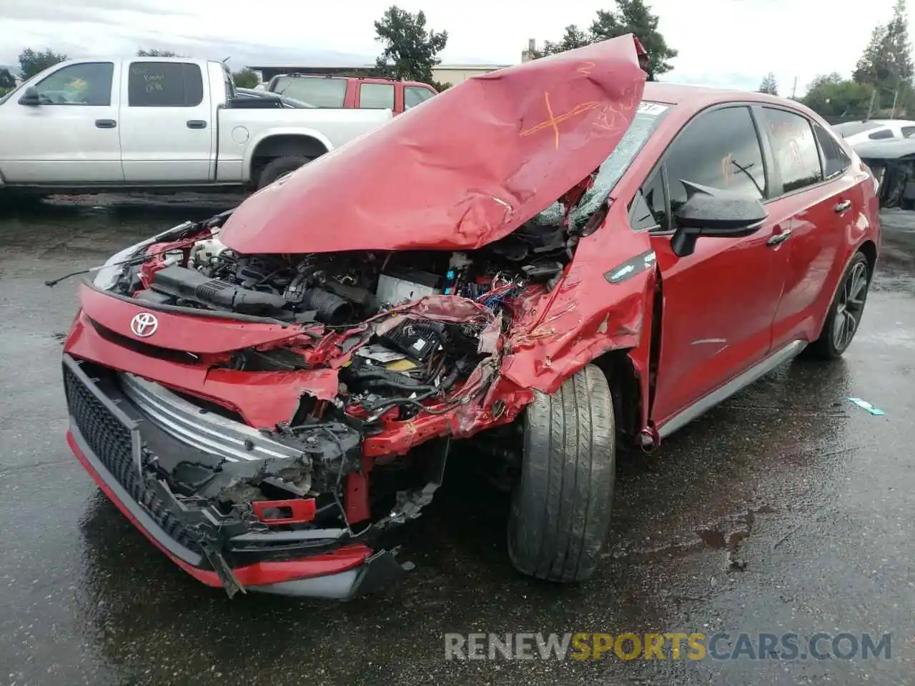 2 Photograph of a damaged car JTDS4RCE2LJ031936 TOYOTA COROLLA 2020