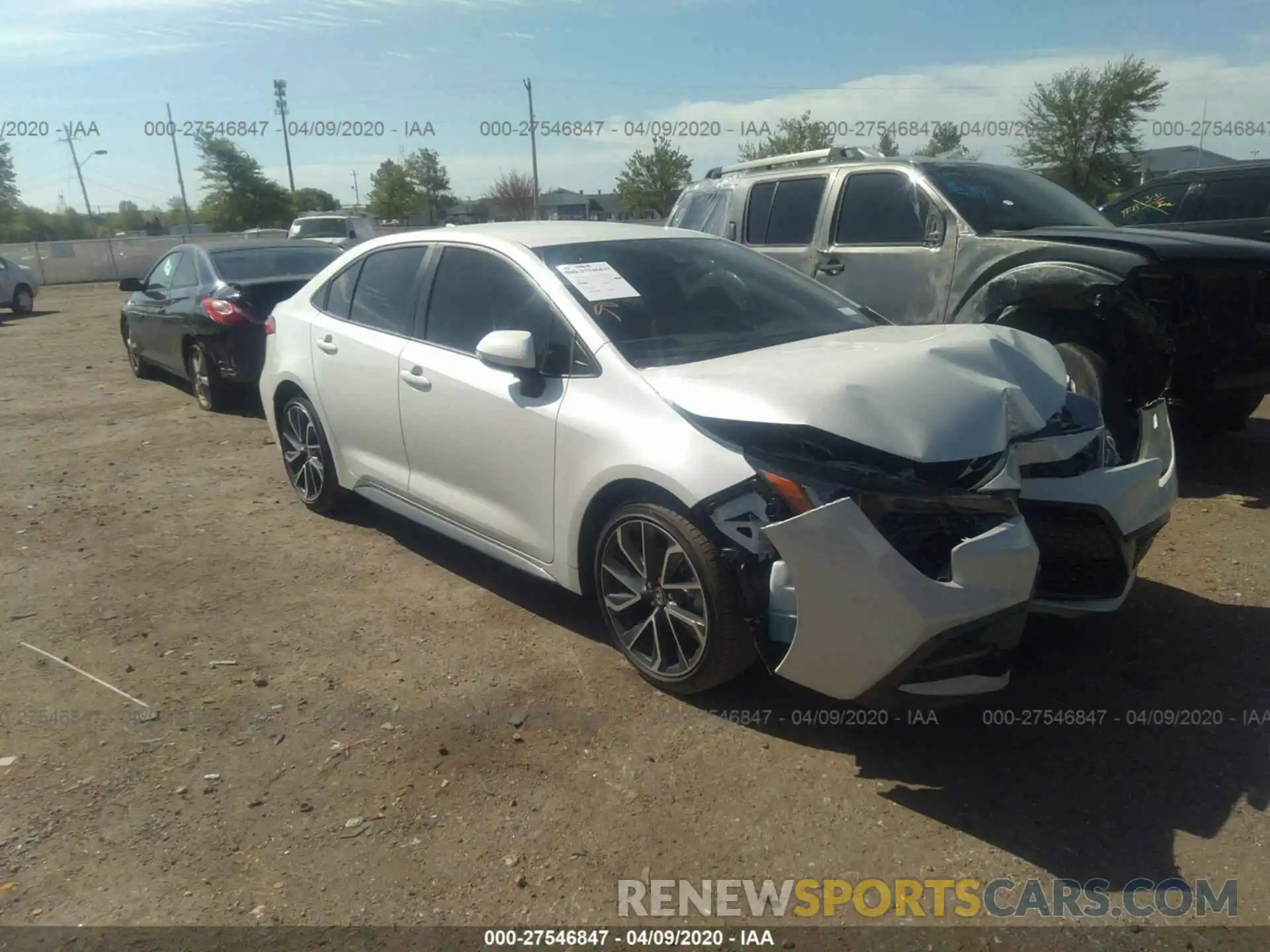 1 Photograph of a damaged car JTDS4RCE2LJ033668 TOYOTA COROLLA 2020