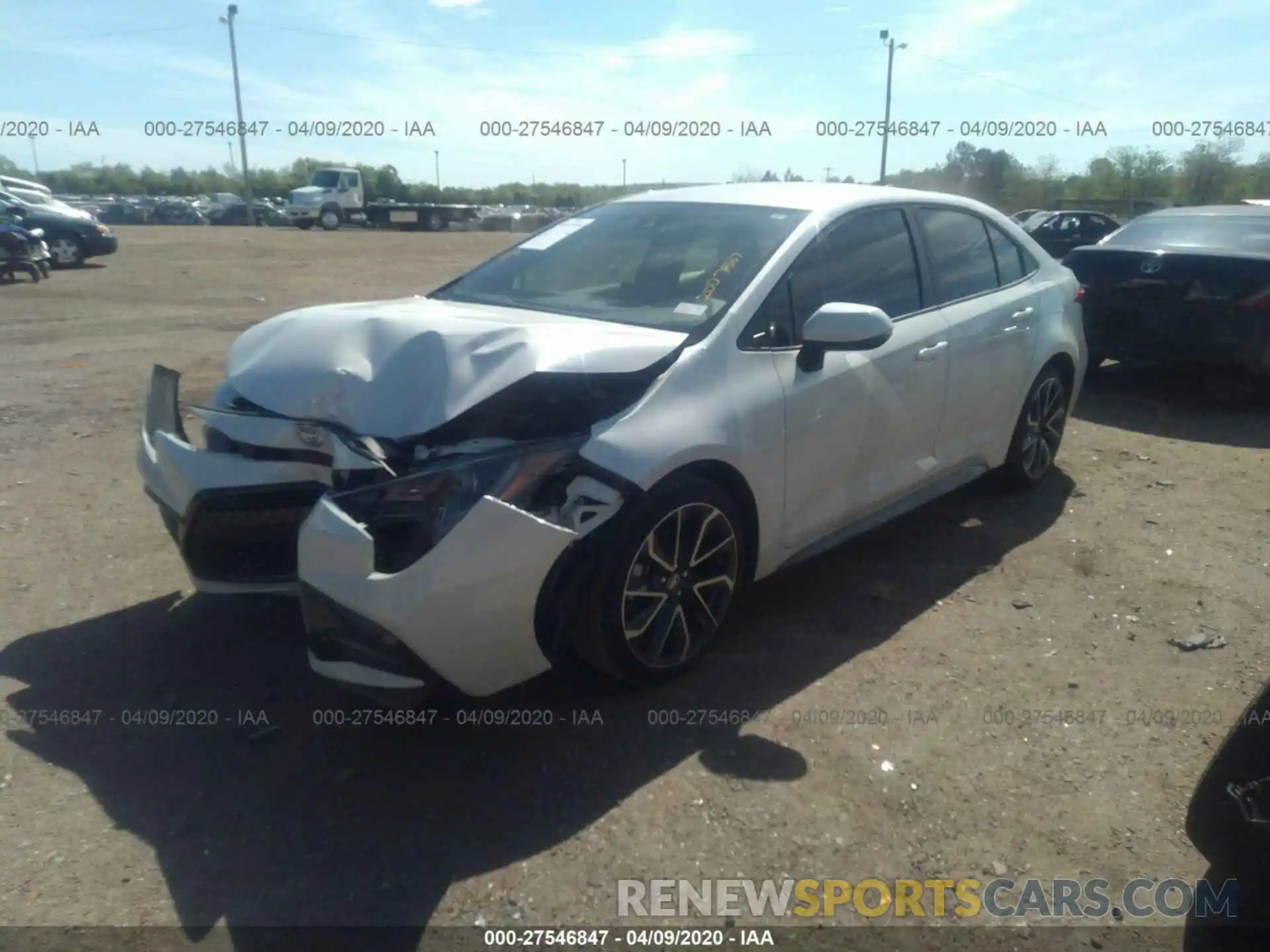 2 Photograph of a damaged car JTDS4RCE2LJ033668 TOYOTA COROLLA 2020