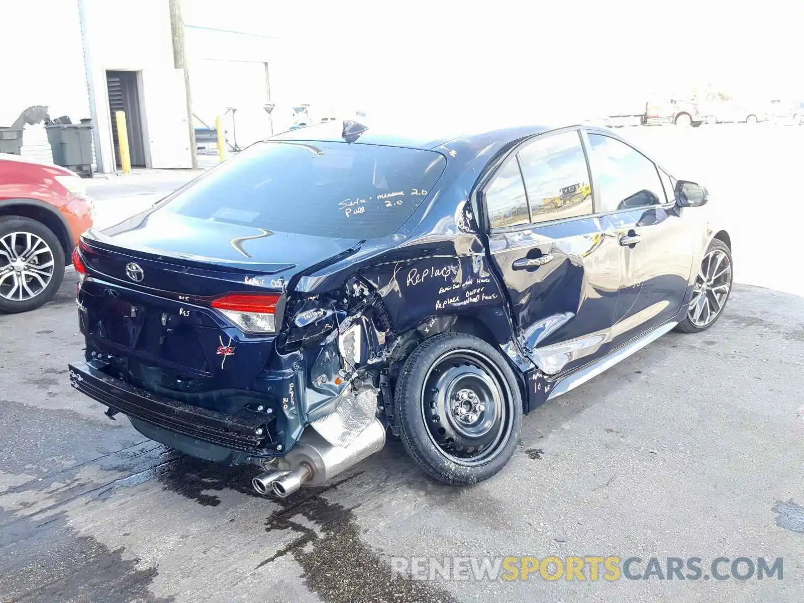 4 Photograph of a damaged car JTDS4RCE2LJ034609 TOYOTA COROLLA 2020