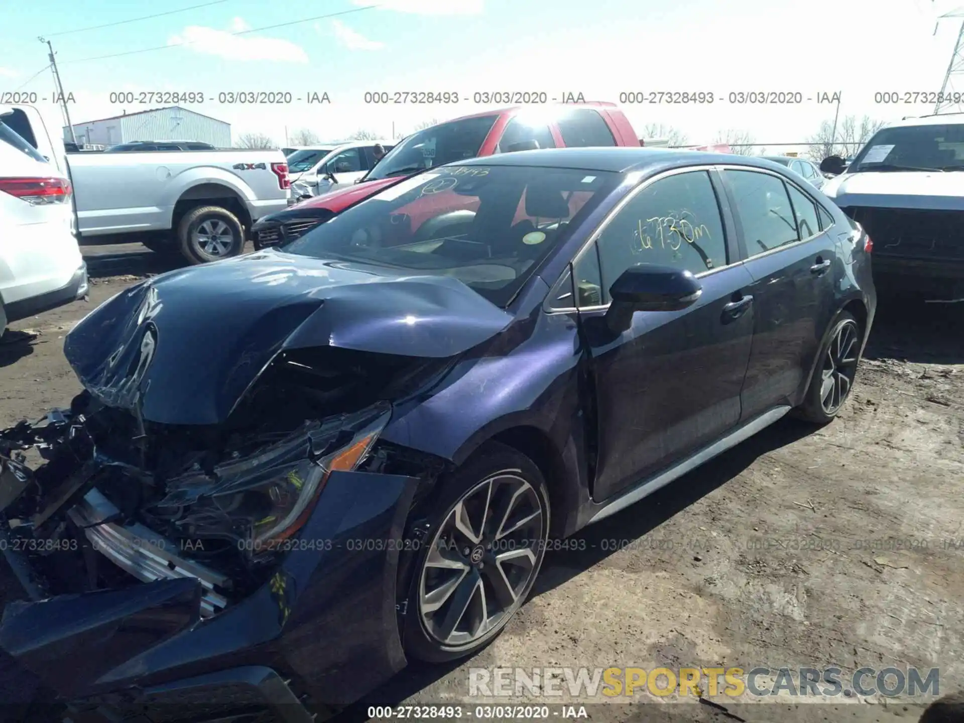 2 Photograph of a damaged car JTDS4RCE2LJ036330 TOYOTA COROLLA 2020