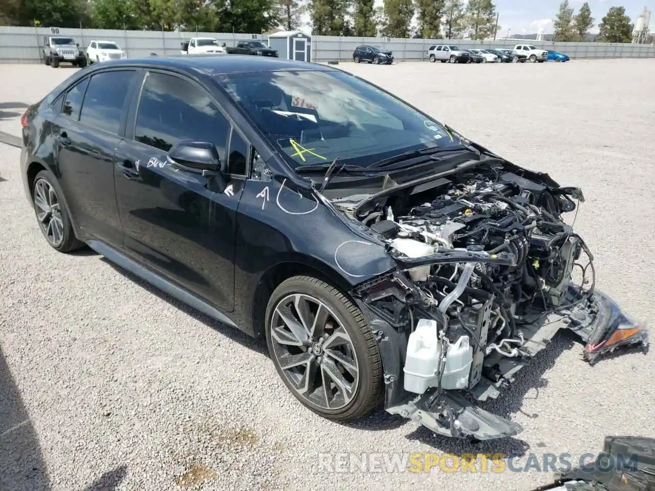 1 Photograph of a damaged car JTDS4RCE2LJ037106 TOYOTA COROLLA 2020