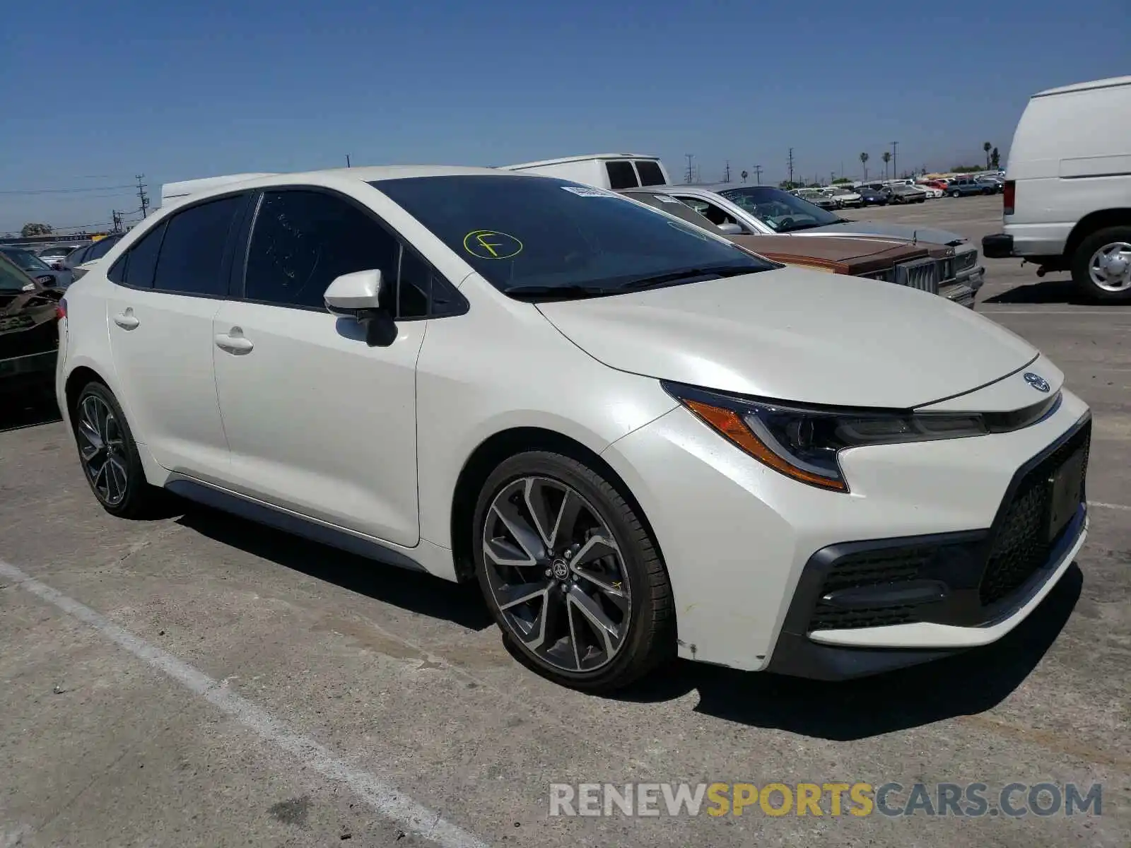 1 Photograph of a damaged car JTDS4RCE2LJ037414 TOYOTA COROLLA 2020