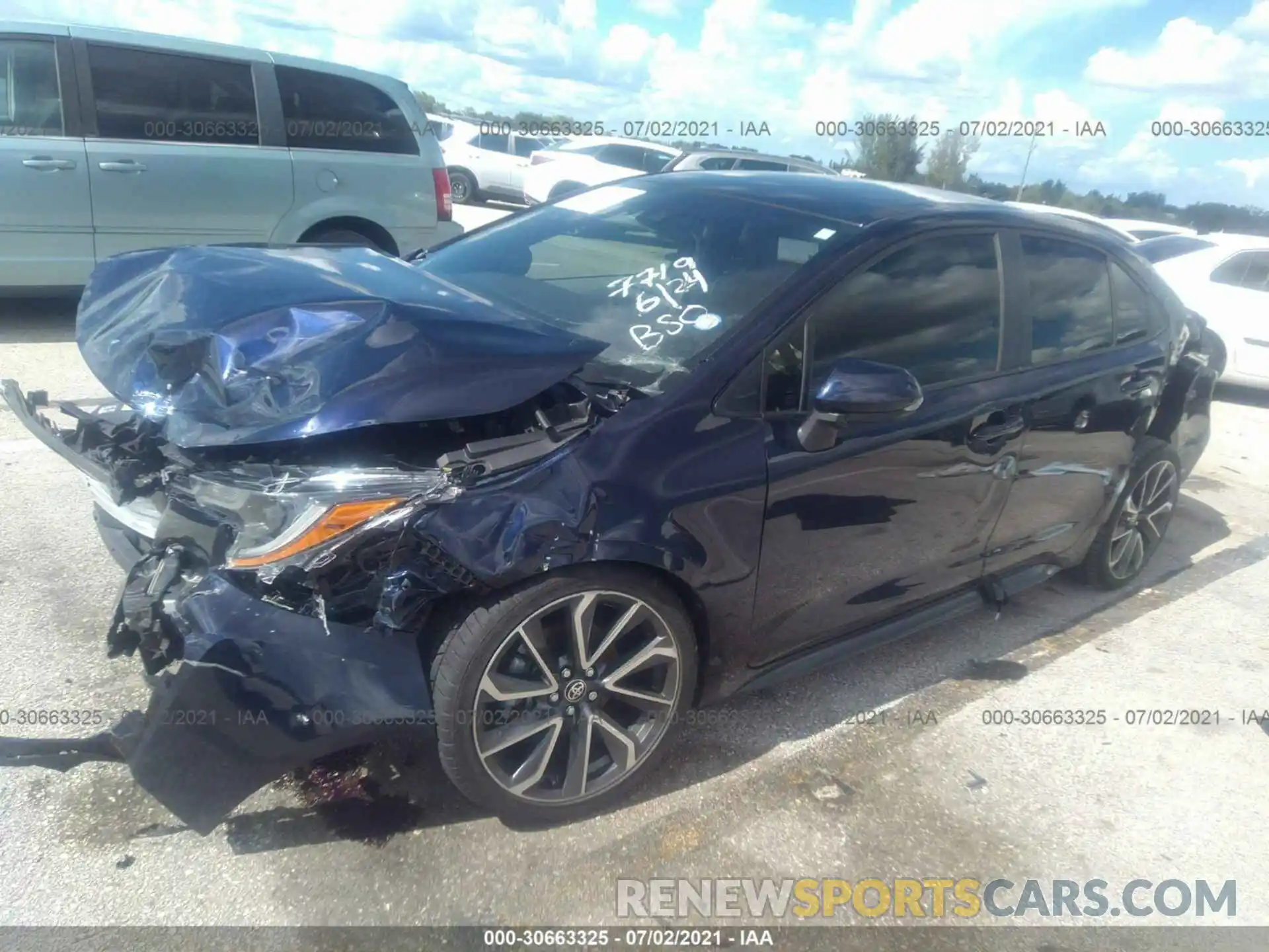 2 Photograph of a damaged car JTDS4RCE2LJ037719 TOYOTA COROLLA 2020