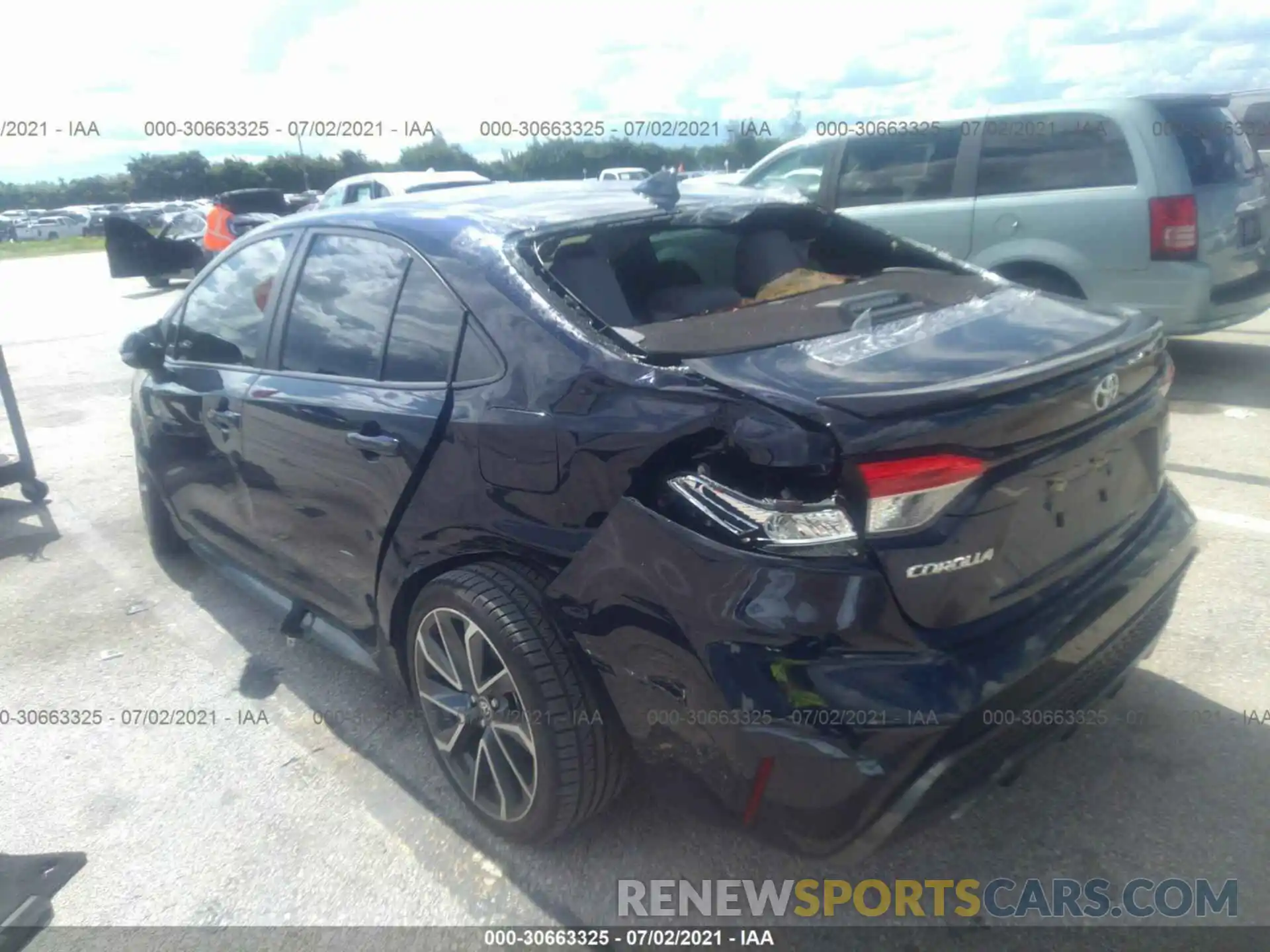 3 Photograph of a damaged car JTDS4RCE2LJ037719 TOYOTA COROLLA 2020