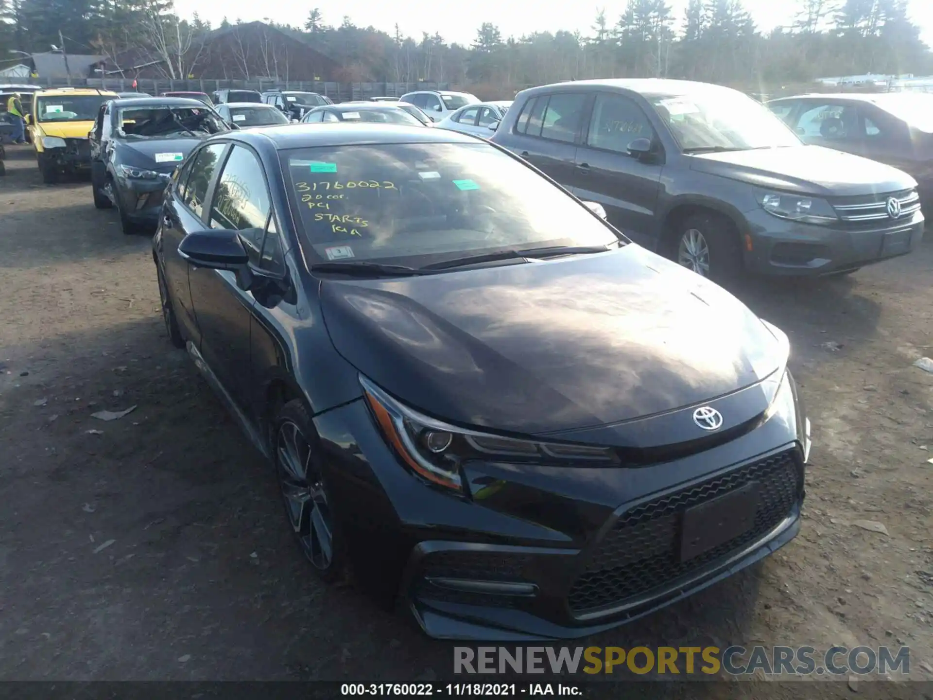 1 Photograph of a damaged car JTDS4RCE2LJ037977 TOYOTA COROLLA 2020