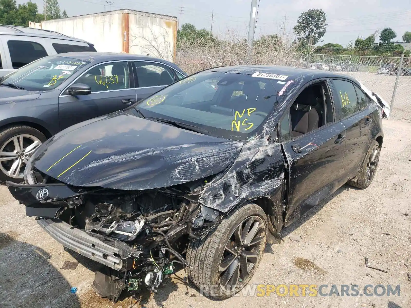 2 Photograph of a damaged car JTDS4RCE2LJ041592 TOYOTA COROLLA 2020