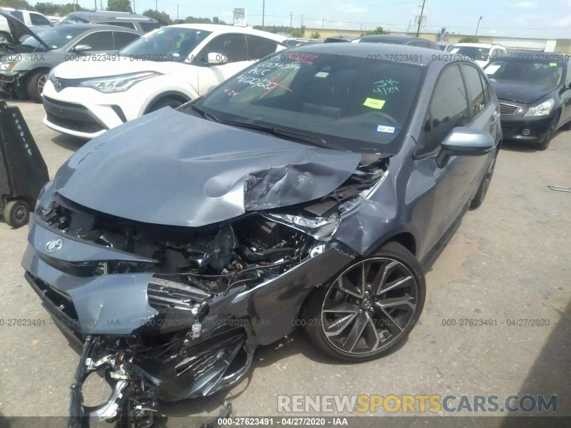 2 Photograph of a damaged car JTDS4RCE2LJ043195 TOYOTA COROLLA 2020