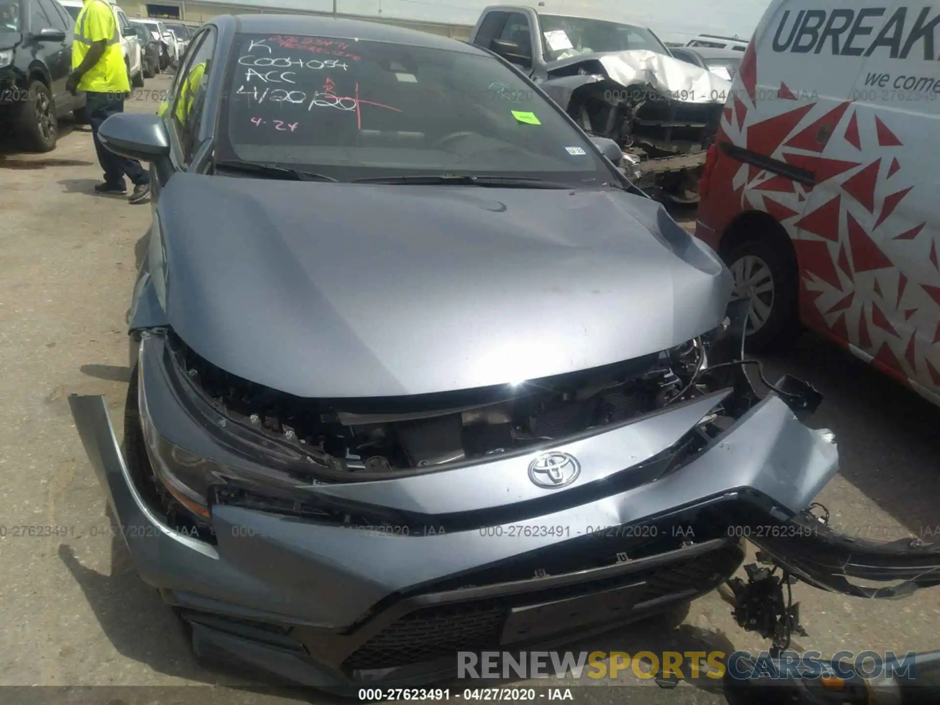 6 Photograph of a damaged car JTDS4RCE2LJ043195 TOYOTA COROLLA 2020