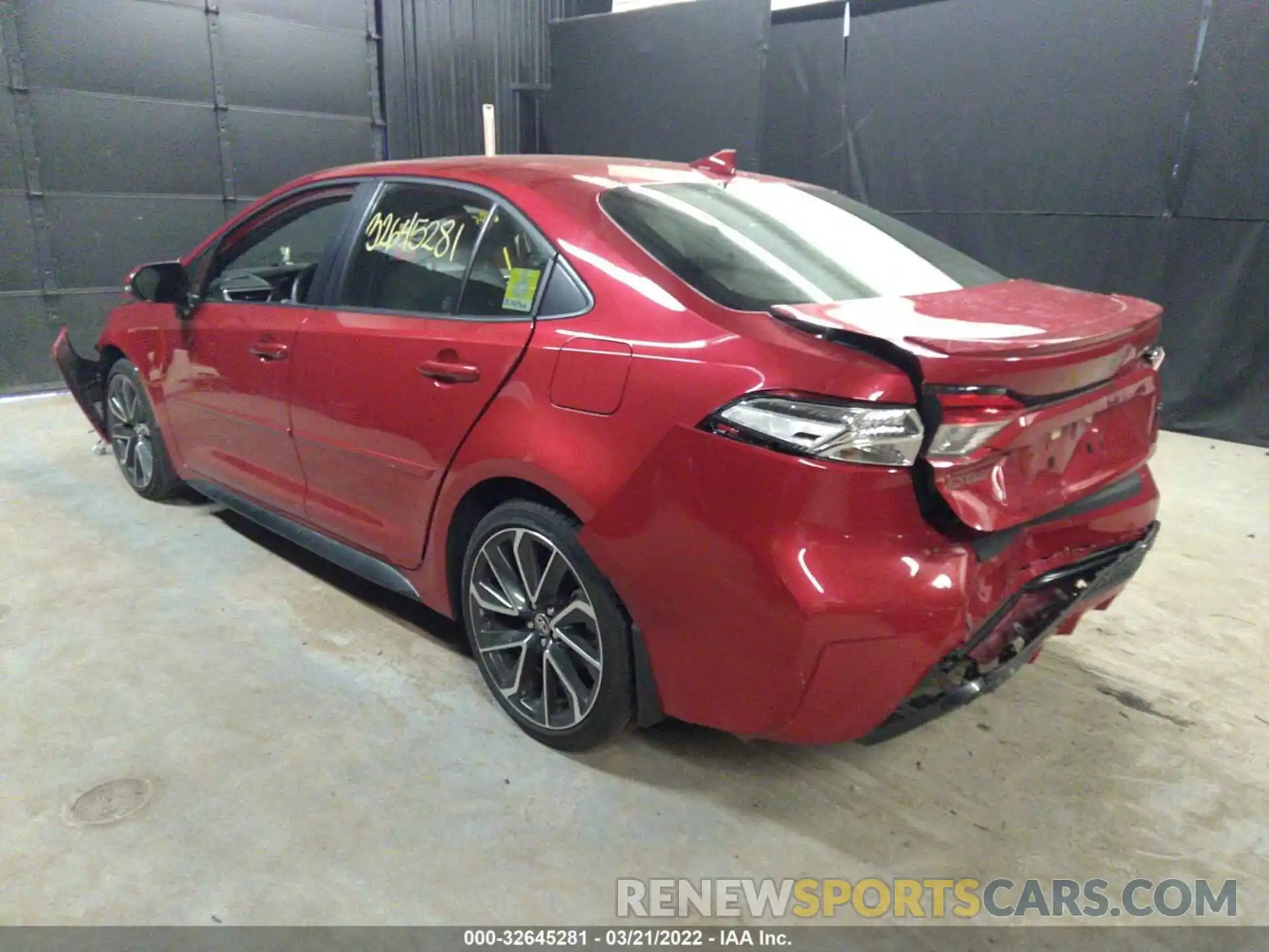 3 Photograph of a damaged car JTDS4RCE2LJ043388 TOYOTA COROLLA 2020