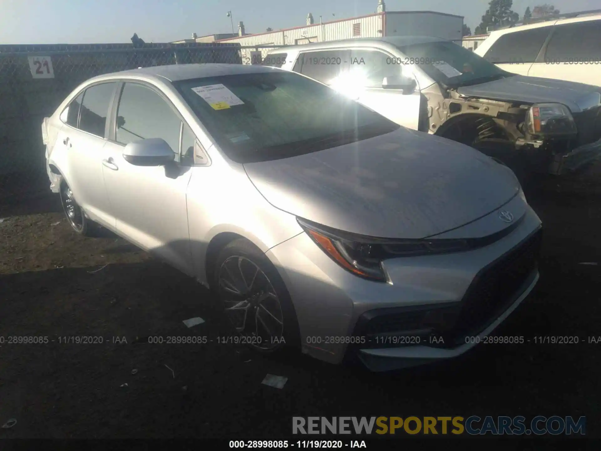 1 Photograph of a damaged car JTDS4RCE2LJ052186 TOYOTA COROLLA 2020