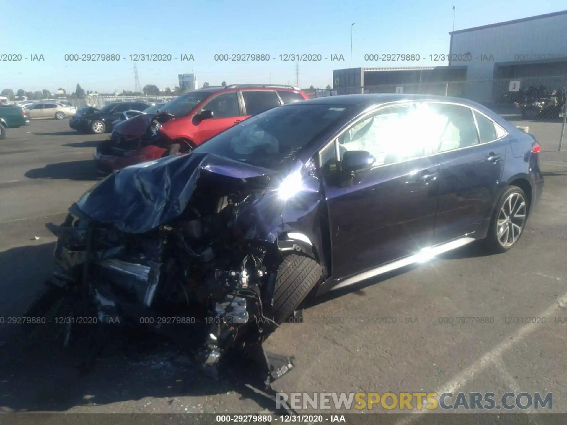 2 Photograph of a damaged car JTDS4RCE3LJ002901 TOYOTA COROLLA 2020